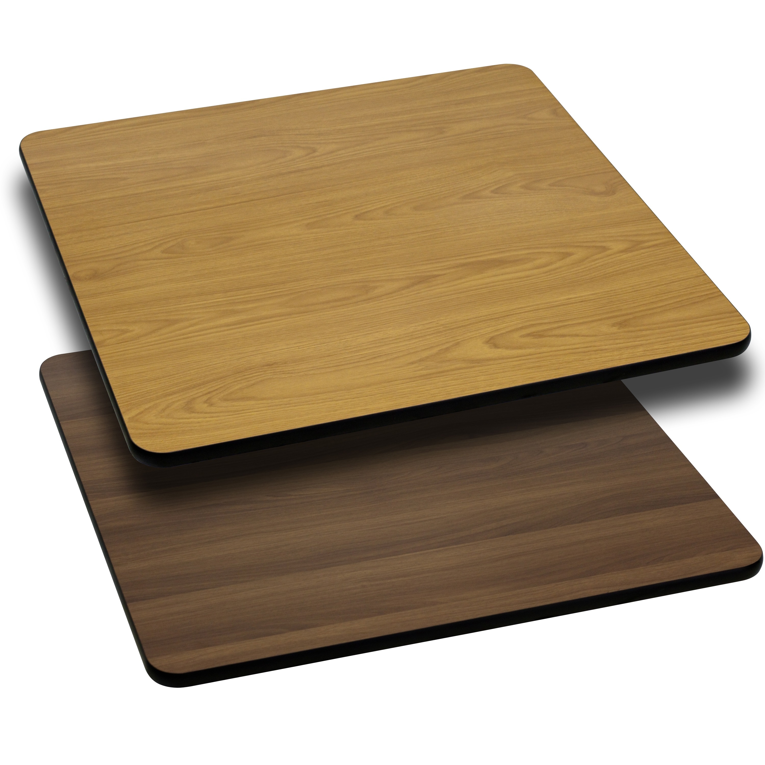 Flash Furniture 889142019732 Glenbrook 2 Pk. 42-in Square Table Top with Natural or Walnut Reversible Laminate Top