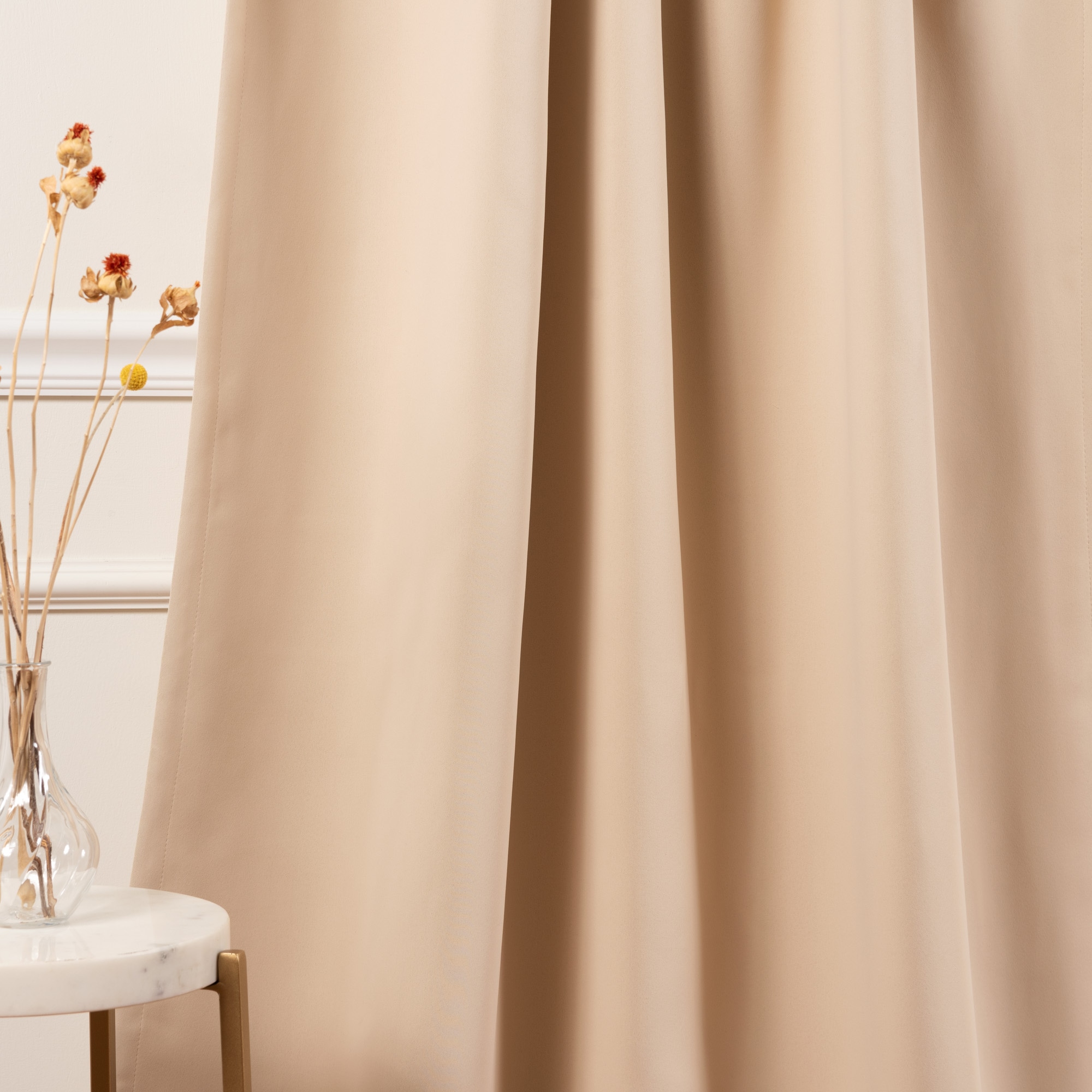 Best Home Fashion SOLID-54-BEIGE curtains - View #4