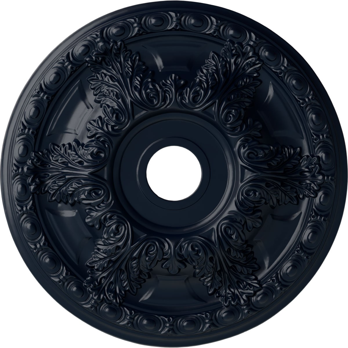 Ekena Millwork CM23GAMDF Granada 23.375-in W x 23.375-in L Painted Midnight Dream Polyurethane Whole Ceiling Medallion