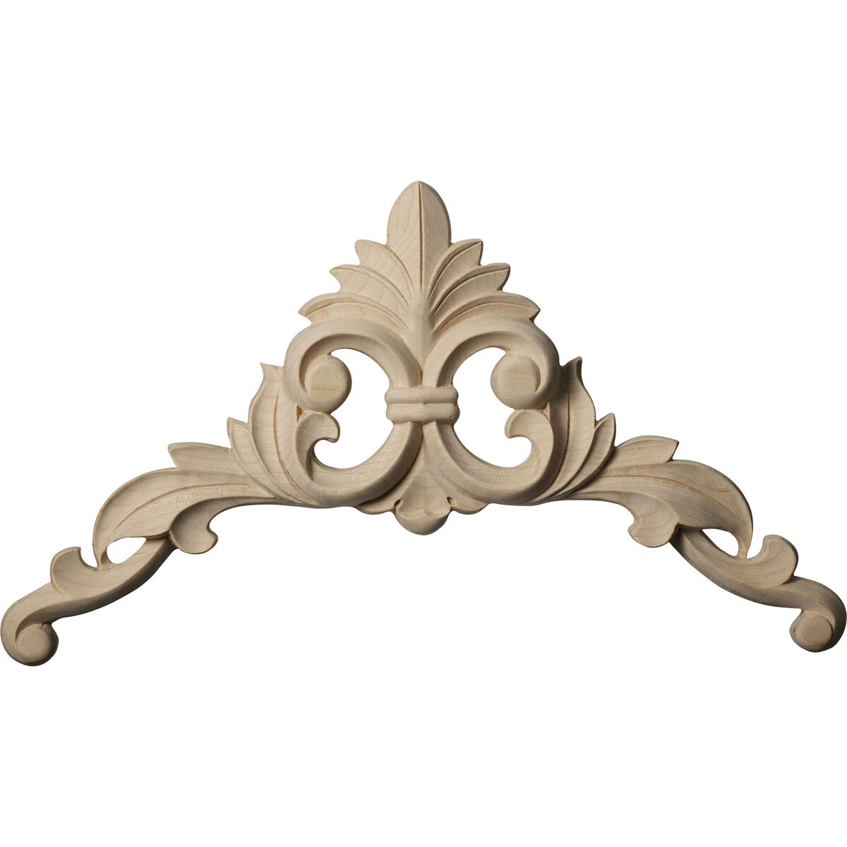 Large Cherry Wood Carved Corner Applique