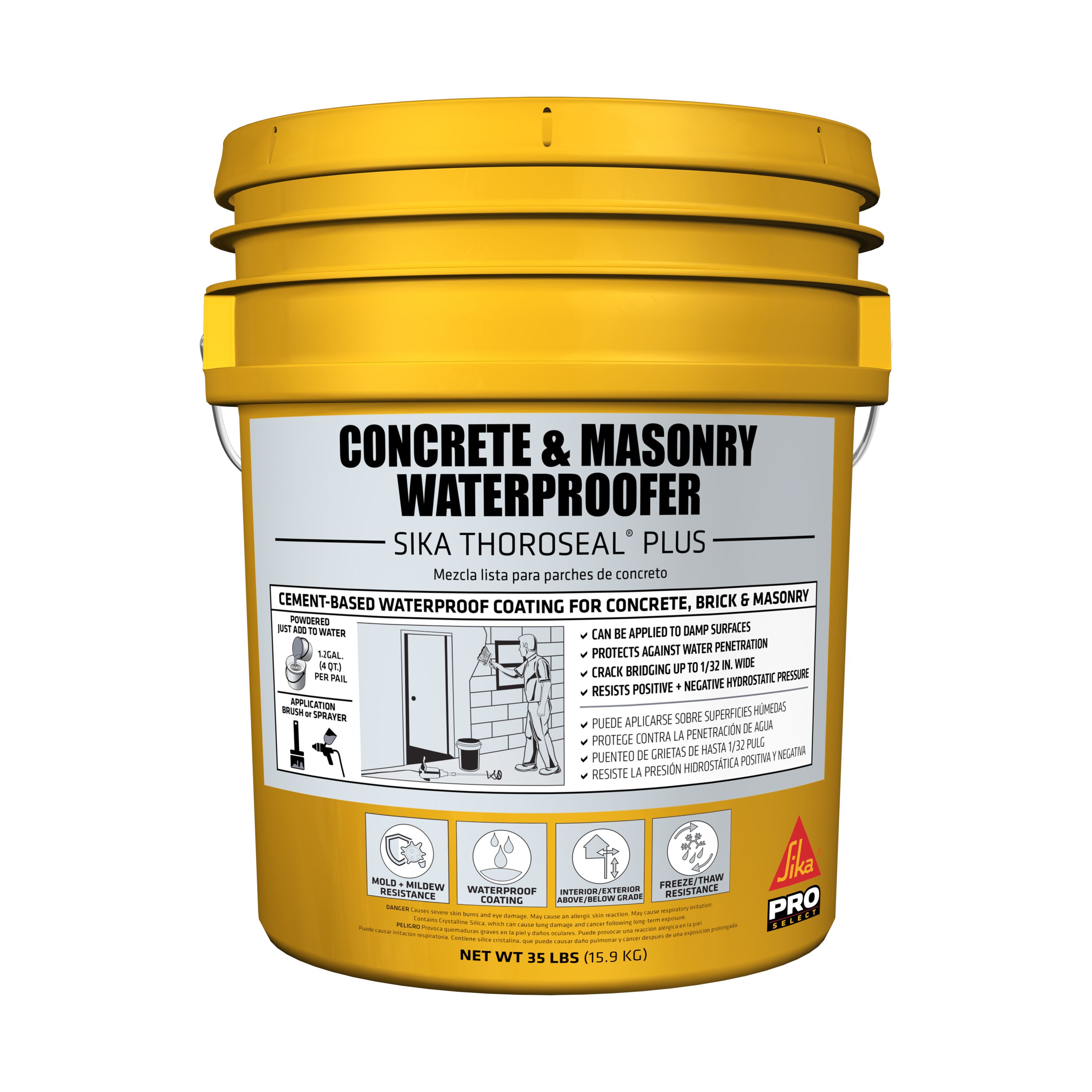 Sika 825231 Gray Matte Solid Cement Mildew Resistant Mold Resistant Interior/Exterior Waterproofer ( 5-gallon )