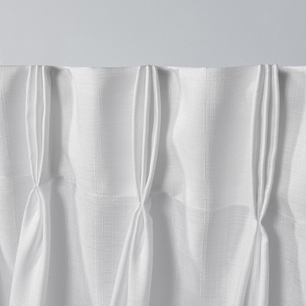 Vintage Drapes 108W x 85L Pinch Pleat Semi outlets Sheer Off White 2 Panels Light Filter