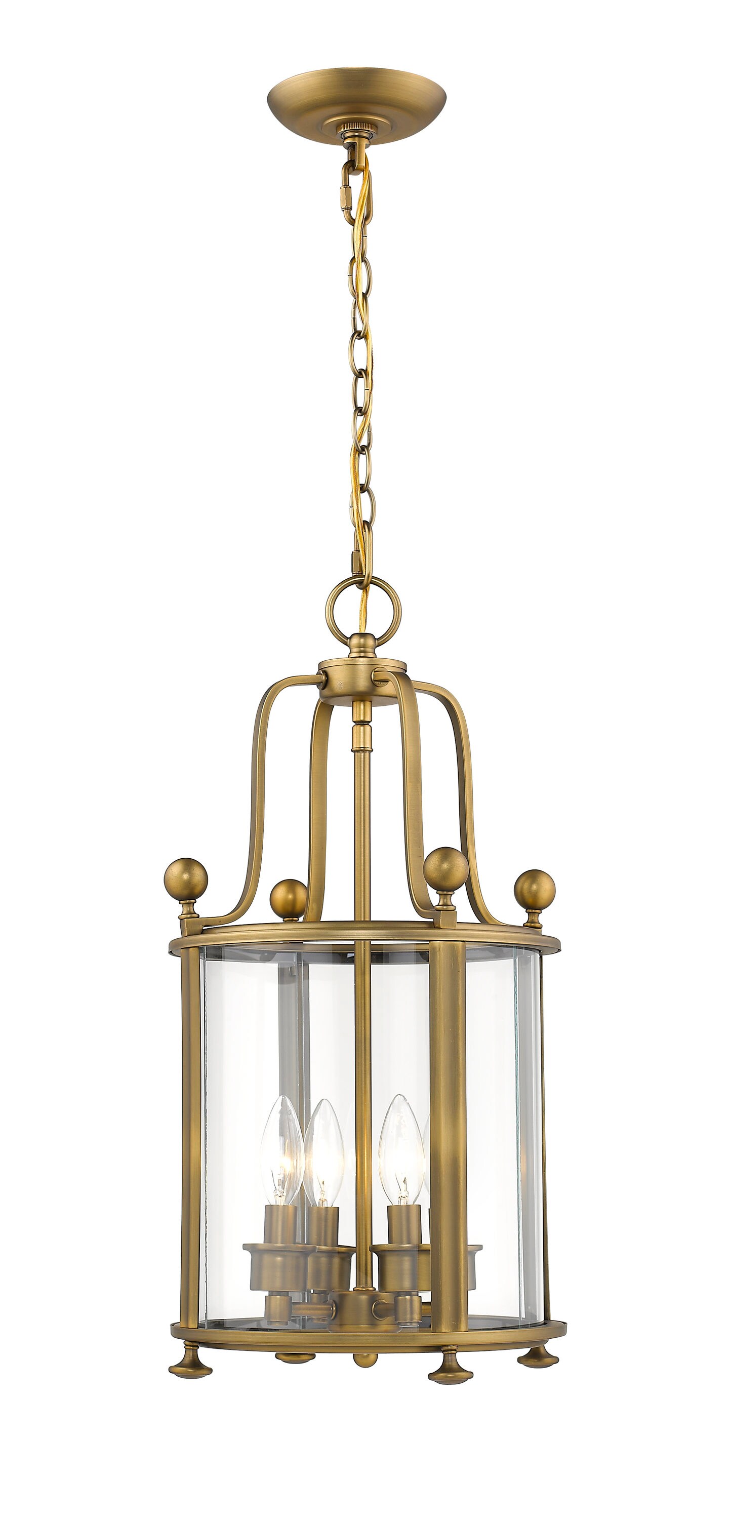 Z-Lite 205-4HB Wyndham 4-Light Antique Brass Traditional Dry rated Chandelier