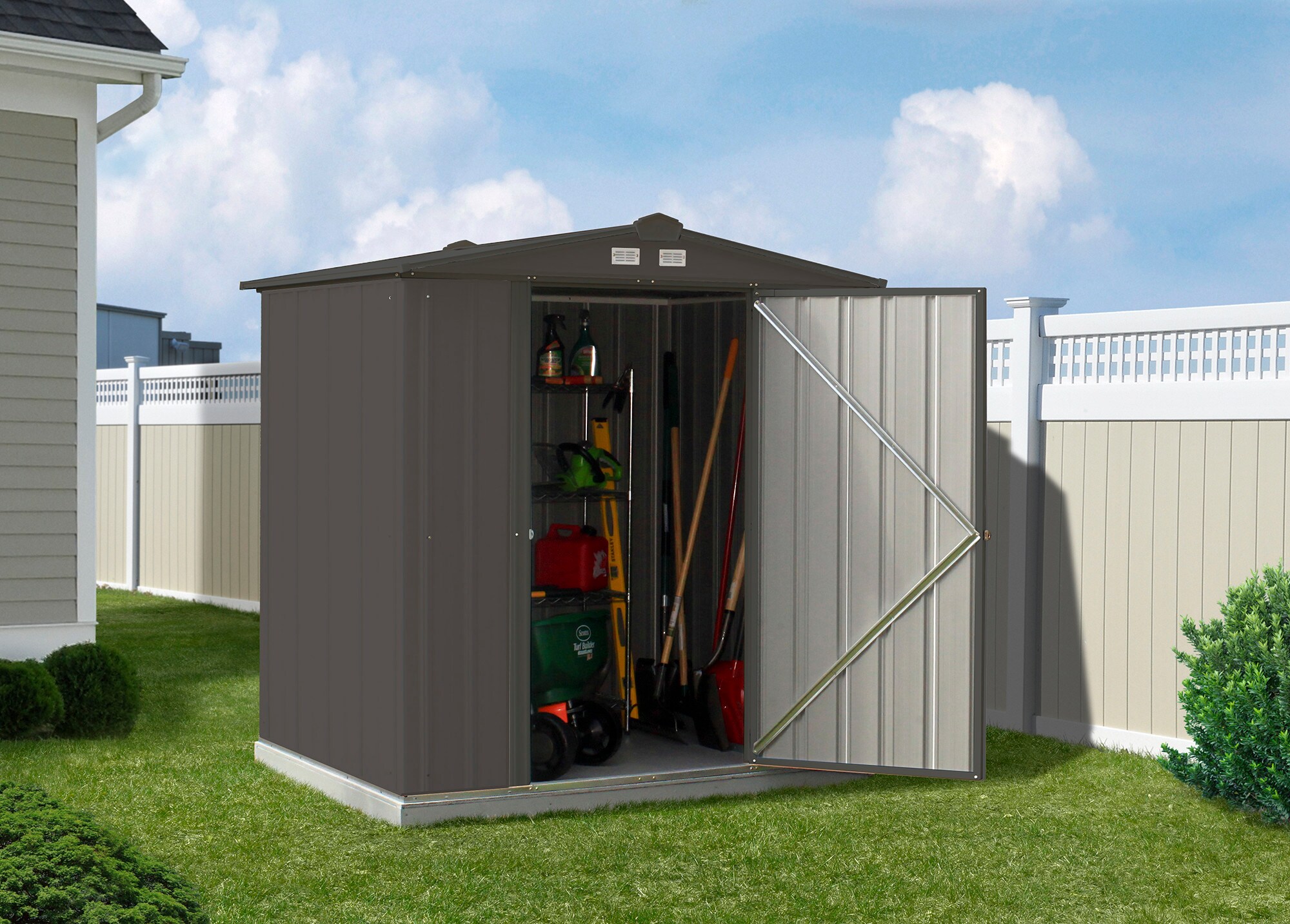 Arrow EZ6565LVCC Metal-Storage-Buildings-Sheds - View #10