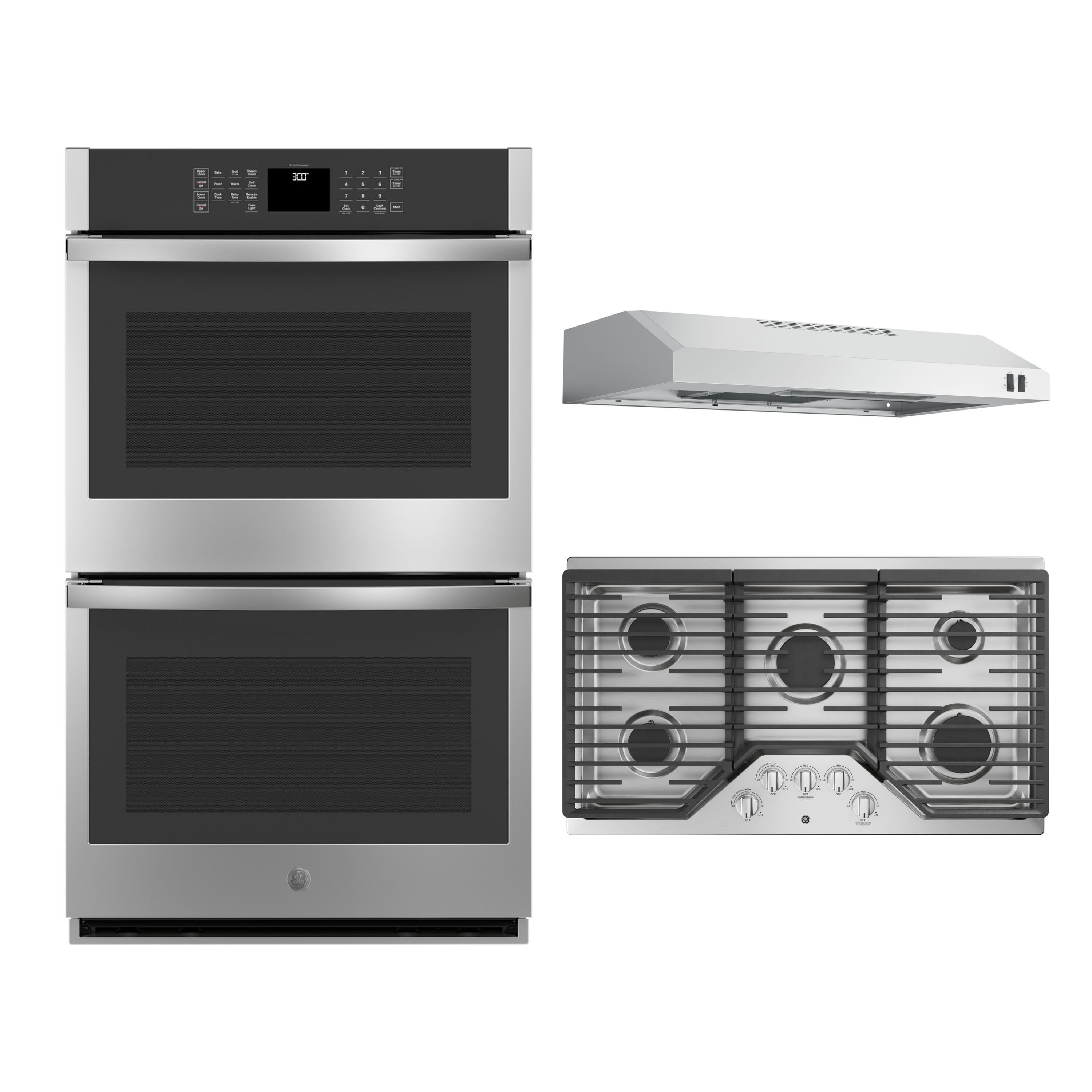 GE Profile™ 36 Built-In Tri-Ring Gas Cooktop with 5 Burners and Included  Extra-Large Integrated Griddle