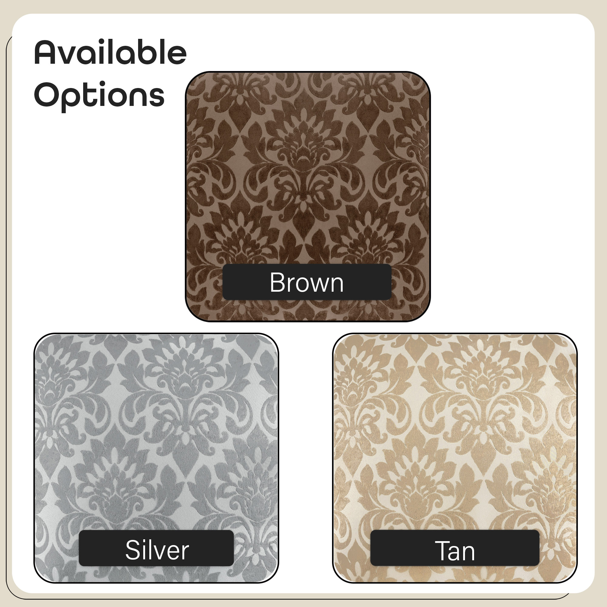 Sutton 18" Brown Polyester Floral Square Throw Pillow