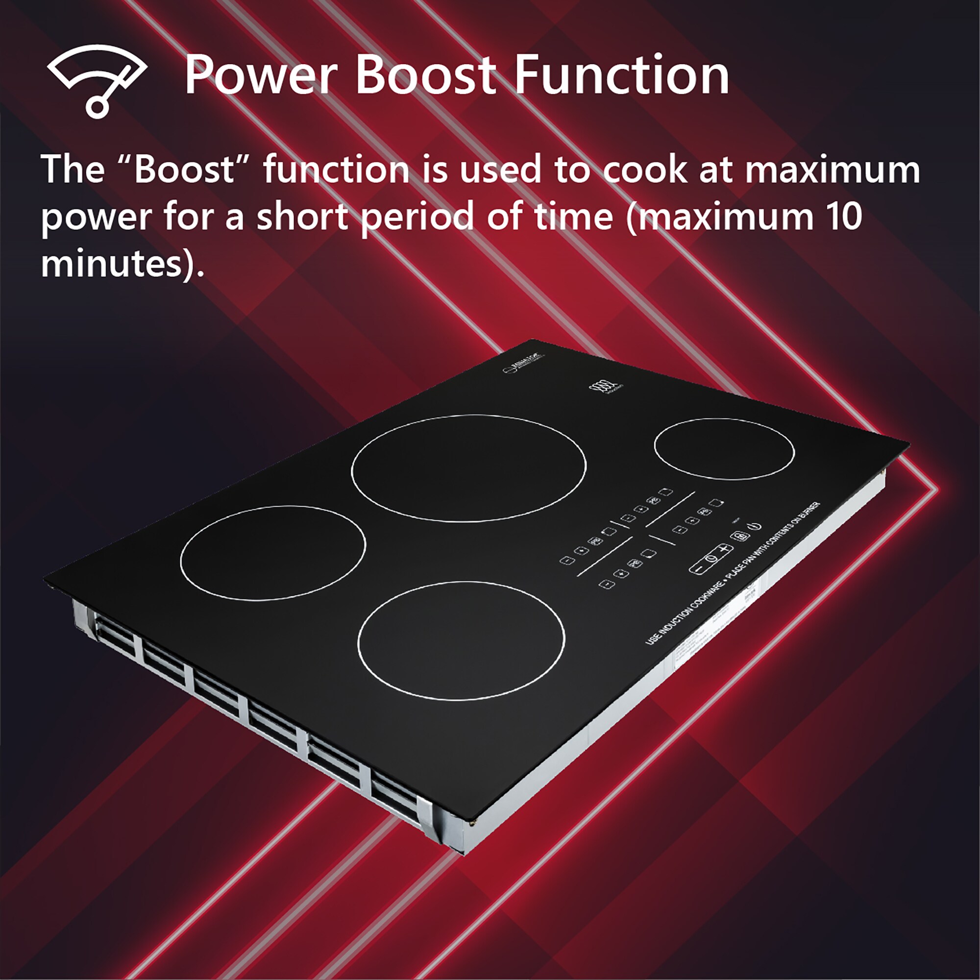 Equator 30" Black Ceramic 4 Burner Induction Cooktop