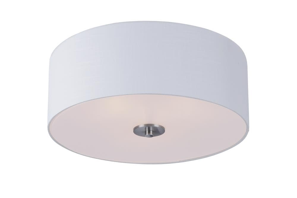Maxim Lighting 10010WLSN Bongo 3 -Light 18-in Satin Nickel Flush Mount Light