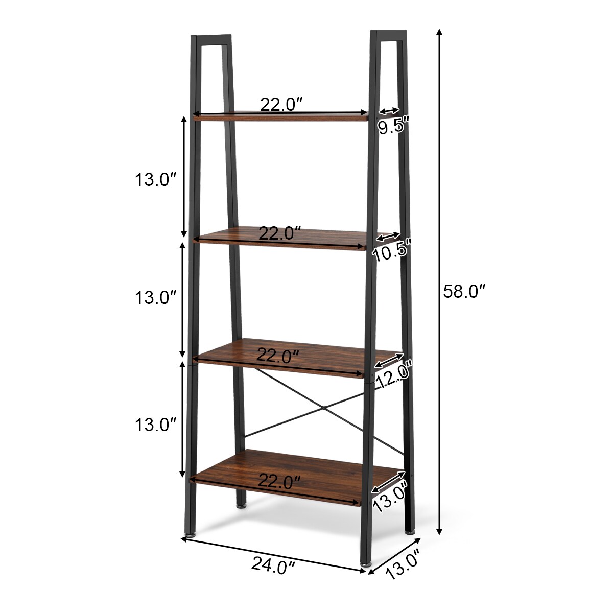 Goplus HW61498BK bookcases - View #3