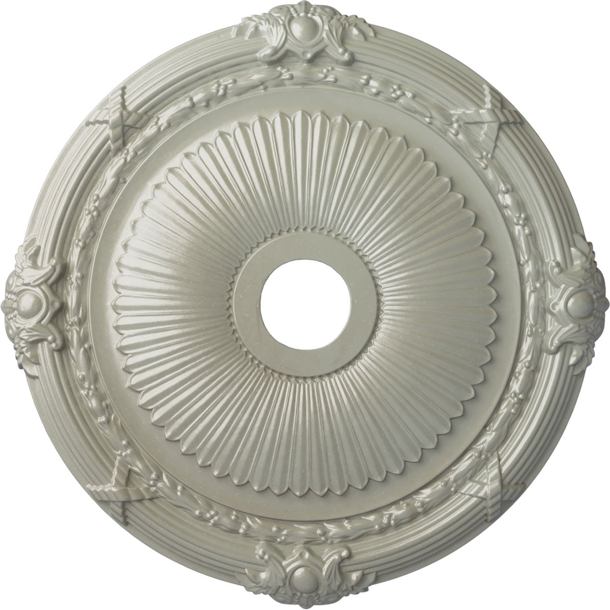 Ekena Millwork CM27HEFCS Heaton 27.5-in W x 27.5-in L Painted Flash Copper Polyurethane Whole Ceiling Medallion