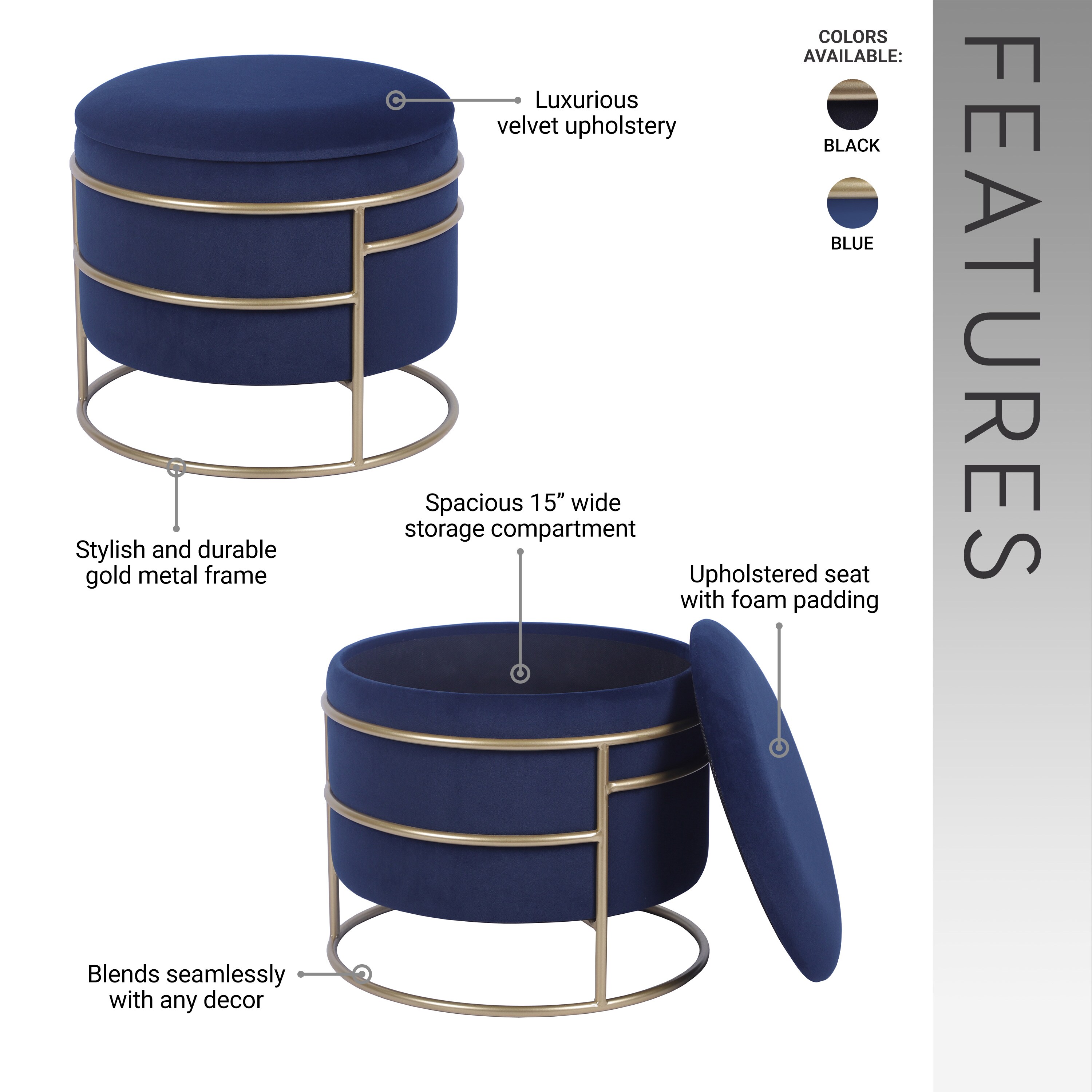 LOVMOR SF-R-B031P295192 Indoor-Ottomans - View #3