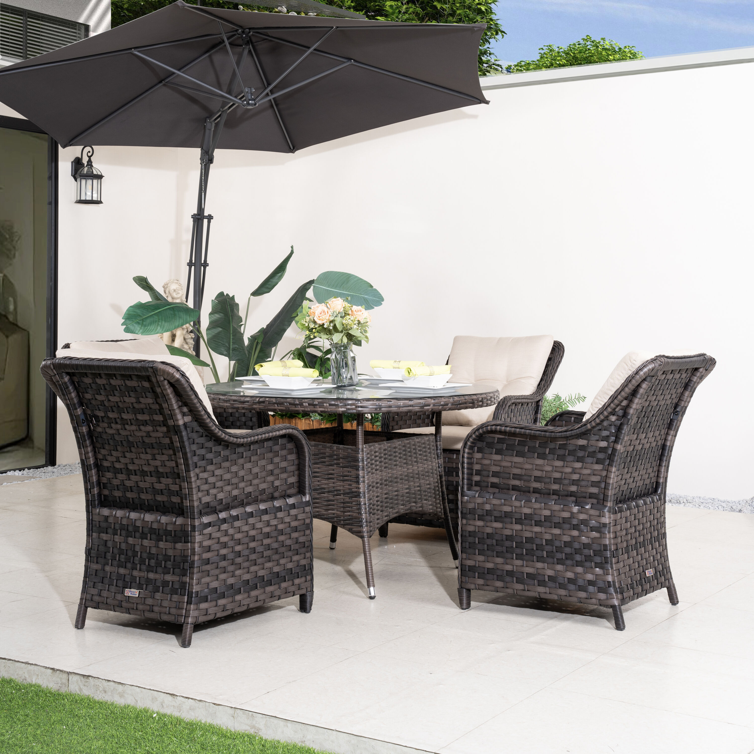Direct Wicker DWT-1709&012-BR Patio-Dining-Sets - View #10