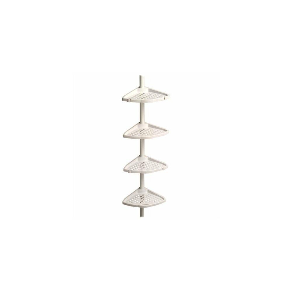 Ulti-mate Rust Proof Aluminum Tension Shower Pole Caddy White