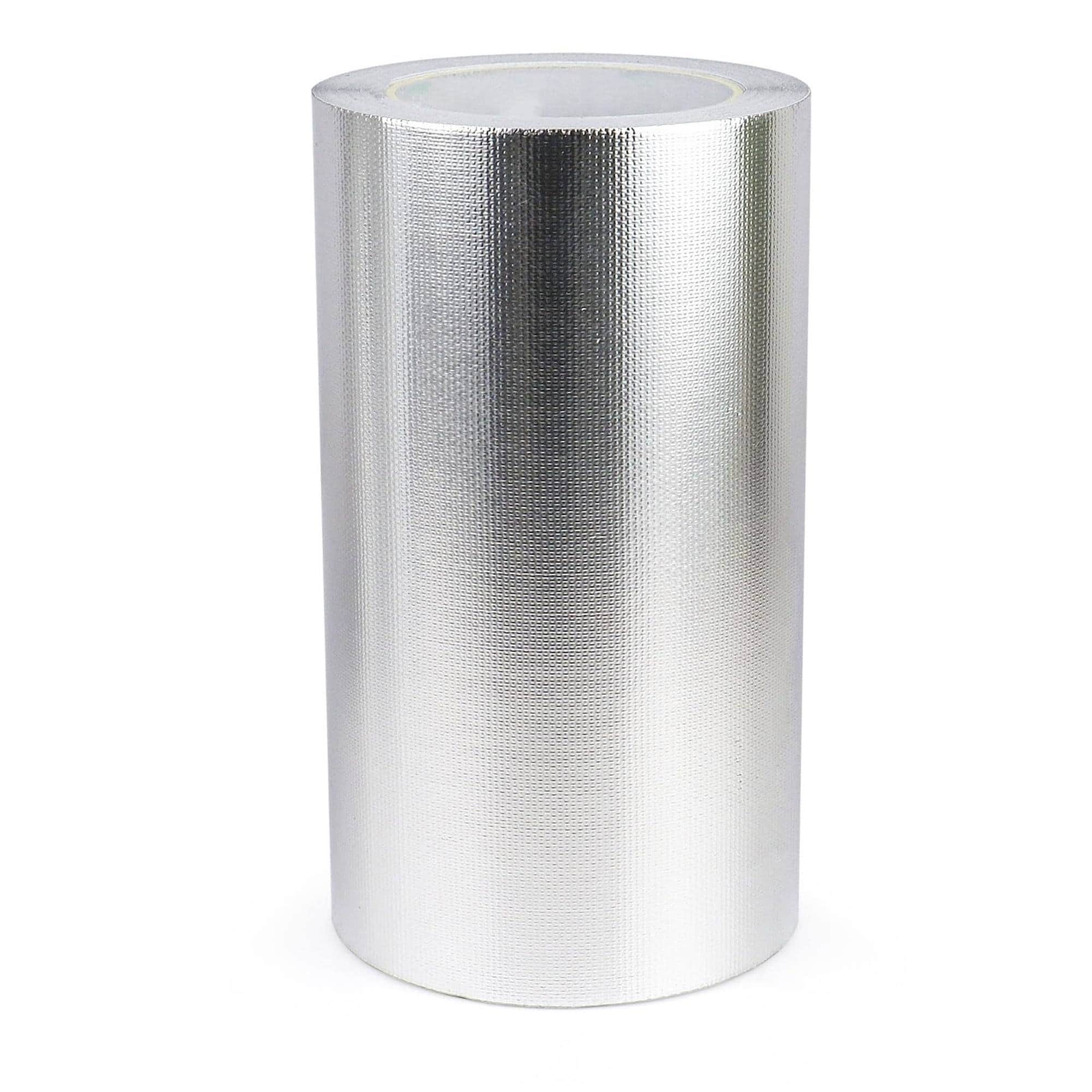 Angel Sar 8 Inch x 66 Feet Adhesive Aluminum Foil Heat Shield Tape Fiberglass Thermal Barrier High Temp Protection