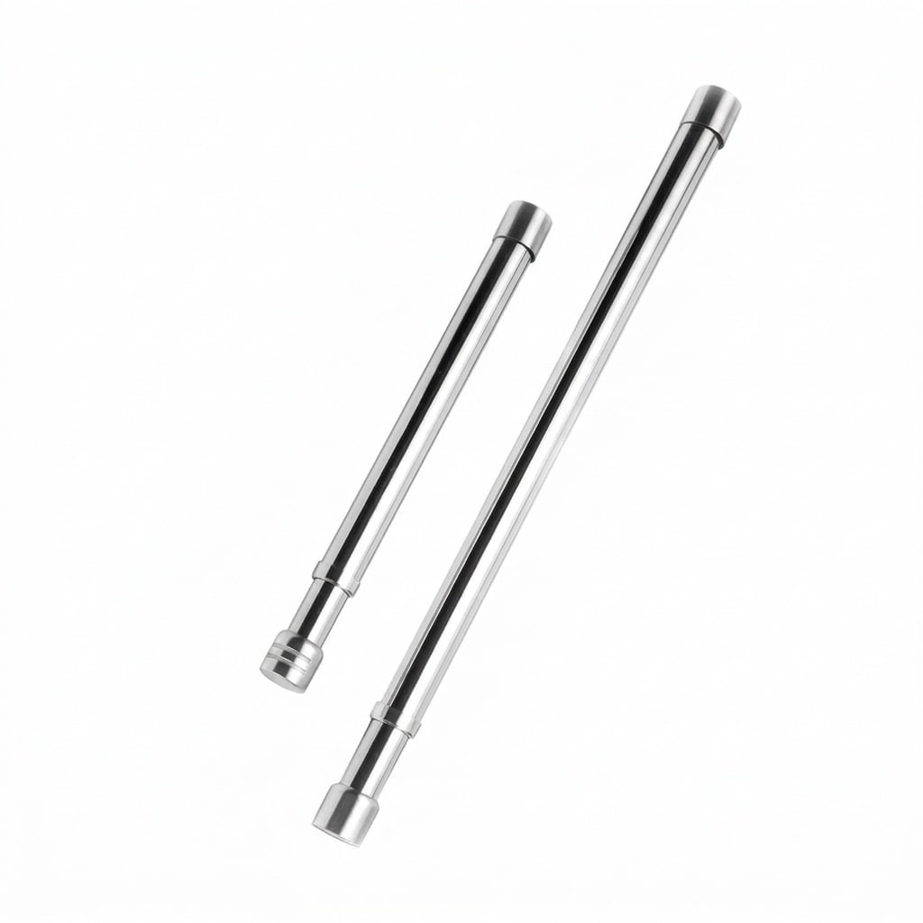 Aoibox  Adjustable Hanging Closet Rod 15 75 in to 27 56 in Extension Stainless Steel with End Caps and Flange