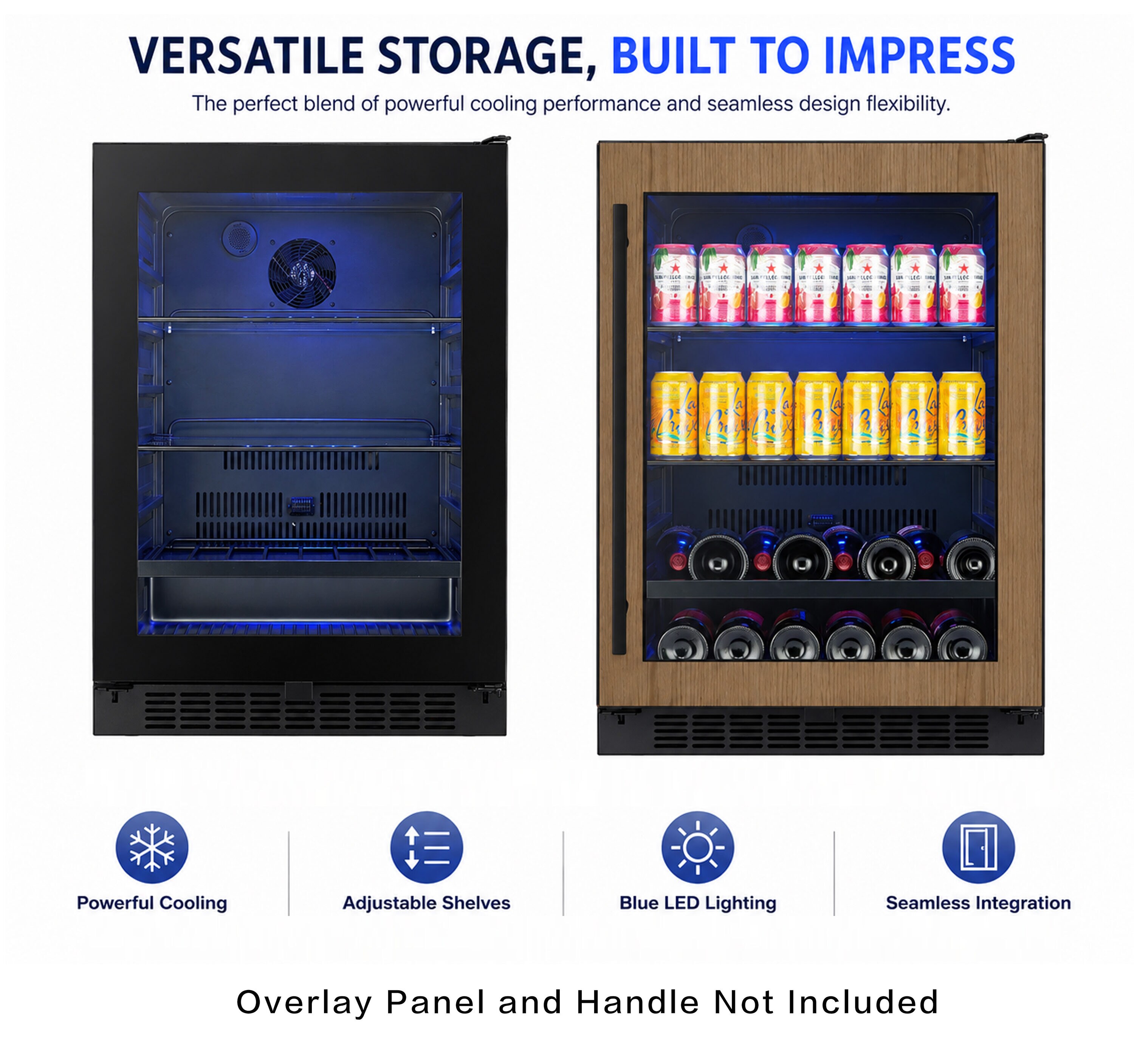 Titan 24-in W 84 -Can Capacity Panel Ready Built-in/Freestanding Indoor Beverage Refrigerator with Glass Door Sansujyuku sansujyuku.com