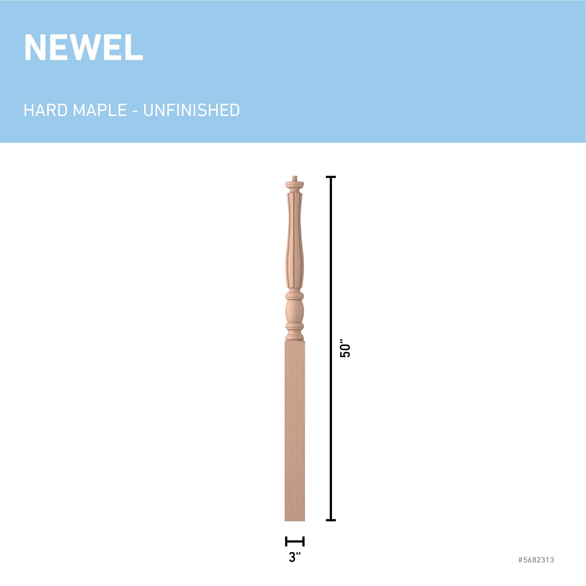 L.J. Smith Stair Systems LJF-3214-HM Interior-Stairpart-Newel-Posts - View #3