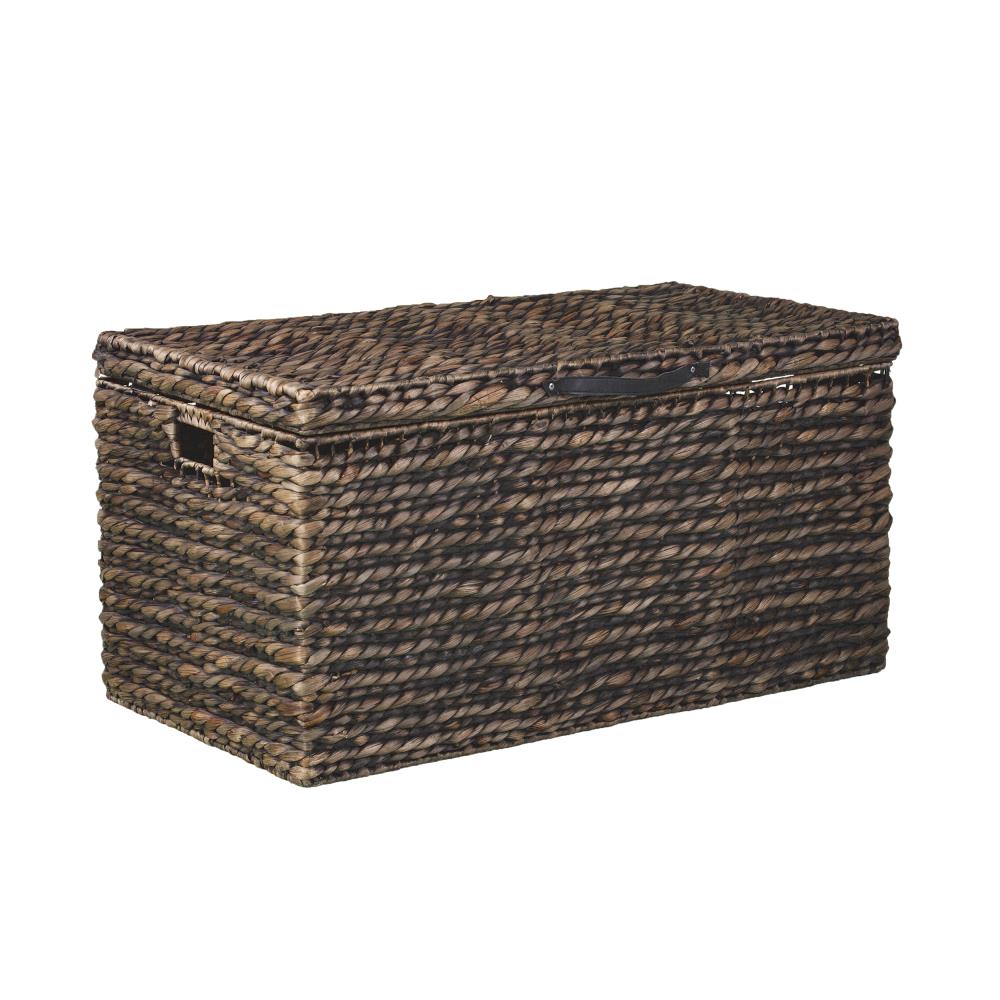 Boston Loft Furnishings ATG0786CK Cui Espresso washed natural Wicker Coastal Coffee Table with Storage