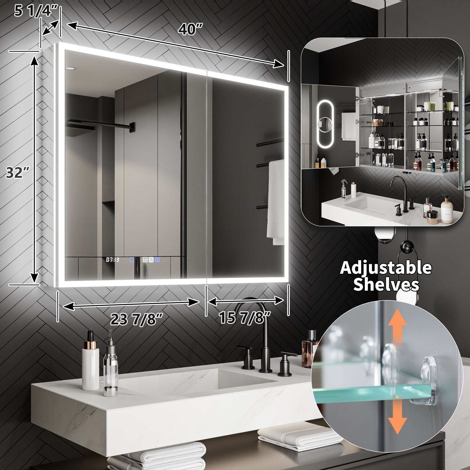ExBrite W7MC5530 Bathroom-Medicine-Cabinets - View #3