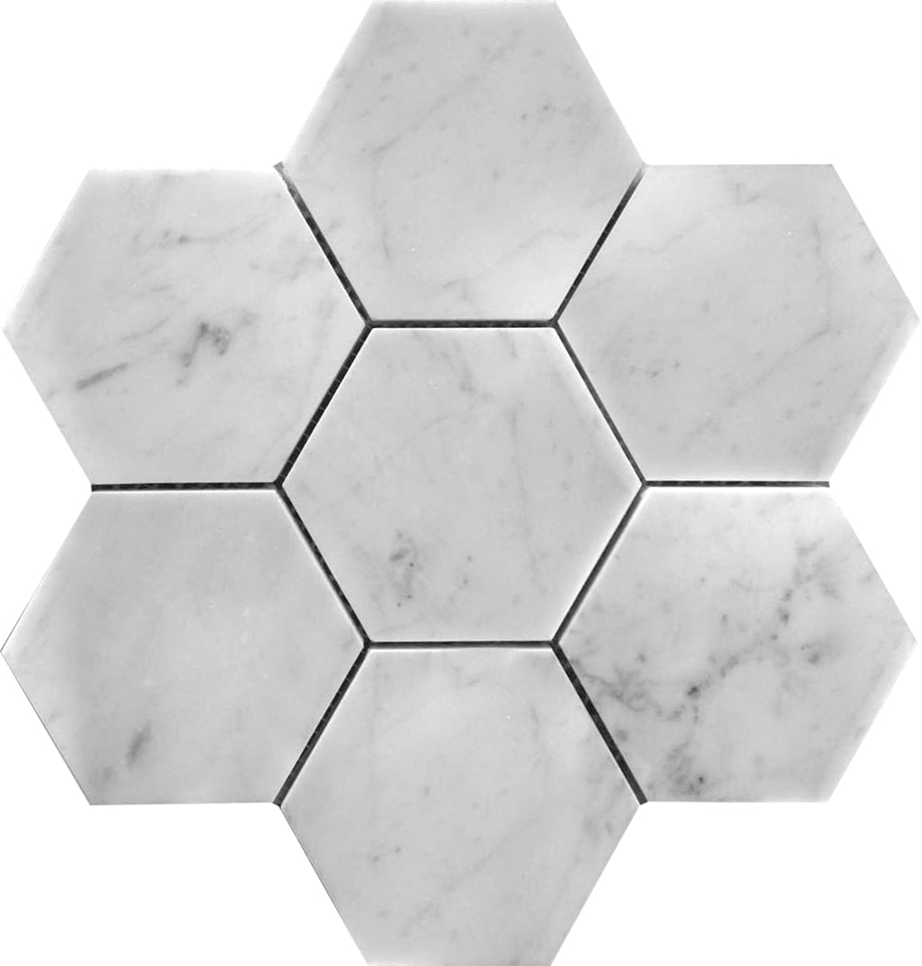 Apollo Tile (Sample) Heritage White 10-in x 10-in Honed Marble Honeycomb Patterned Floor and Wall Tile