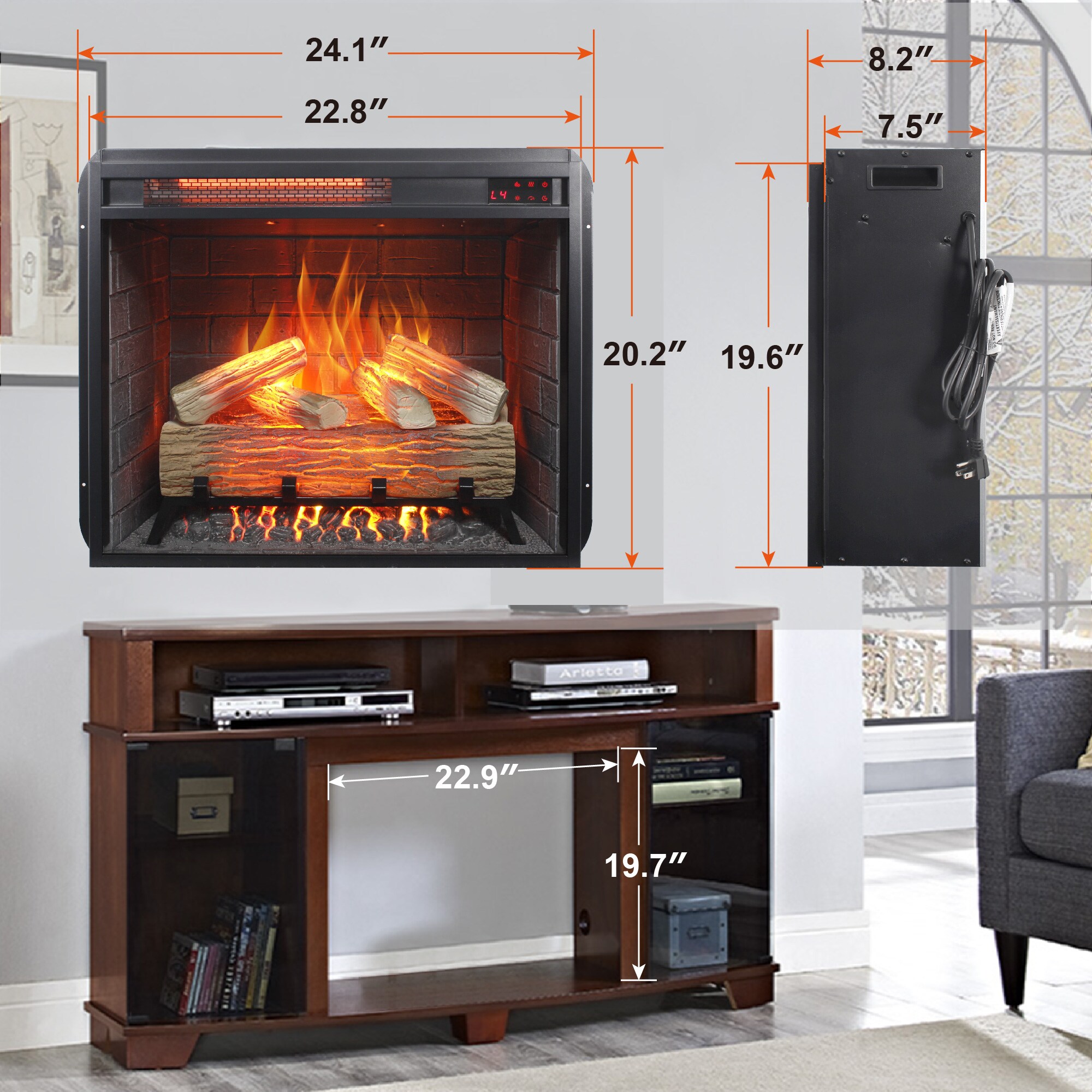 REIBII FXLS0604-5010Z35 Electric-Fireplaces - View #6