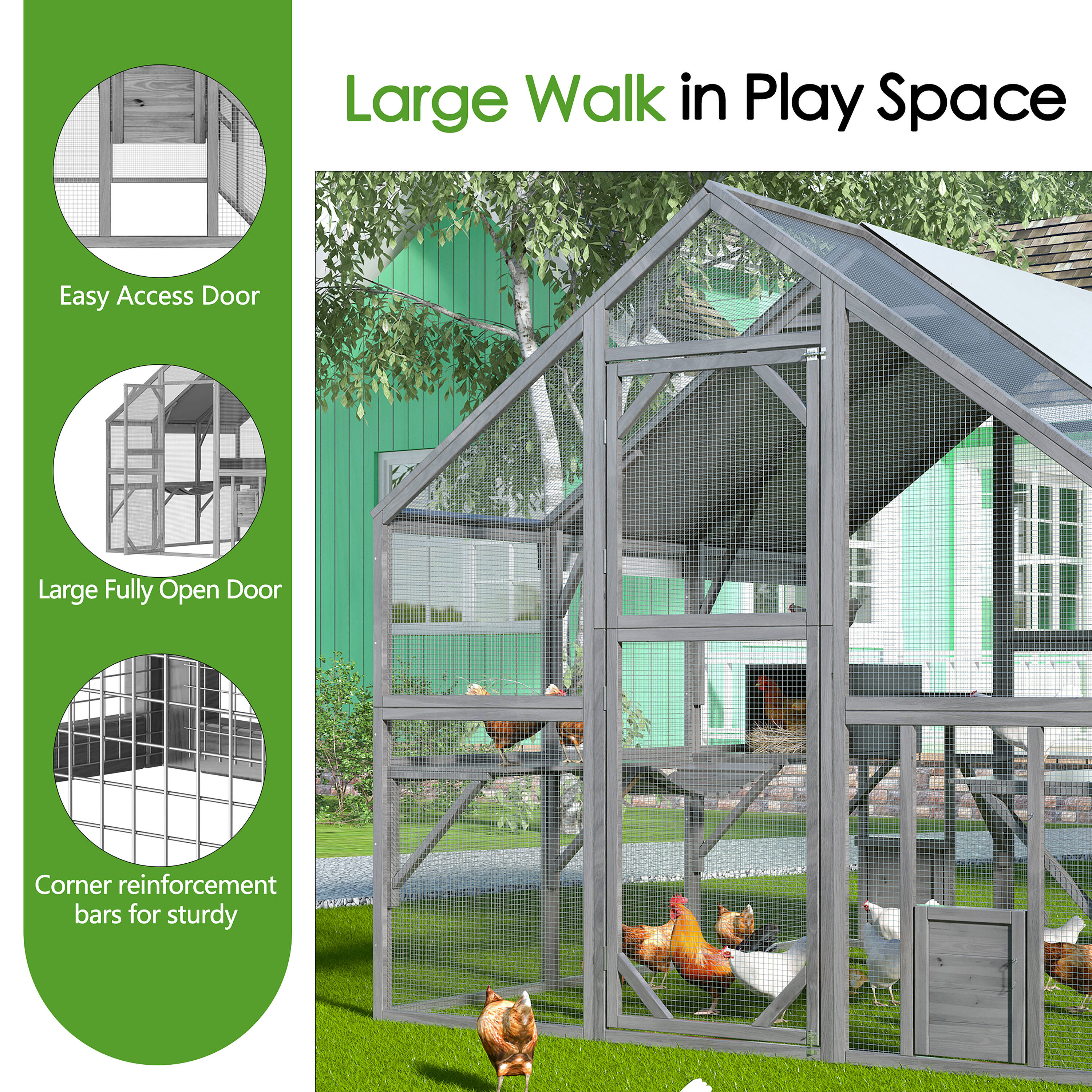 MIDHAM AMKF150158-03+04 Chicken-Coops-Rabbit-Hutches - View #11
