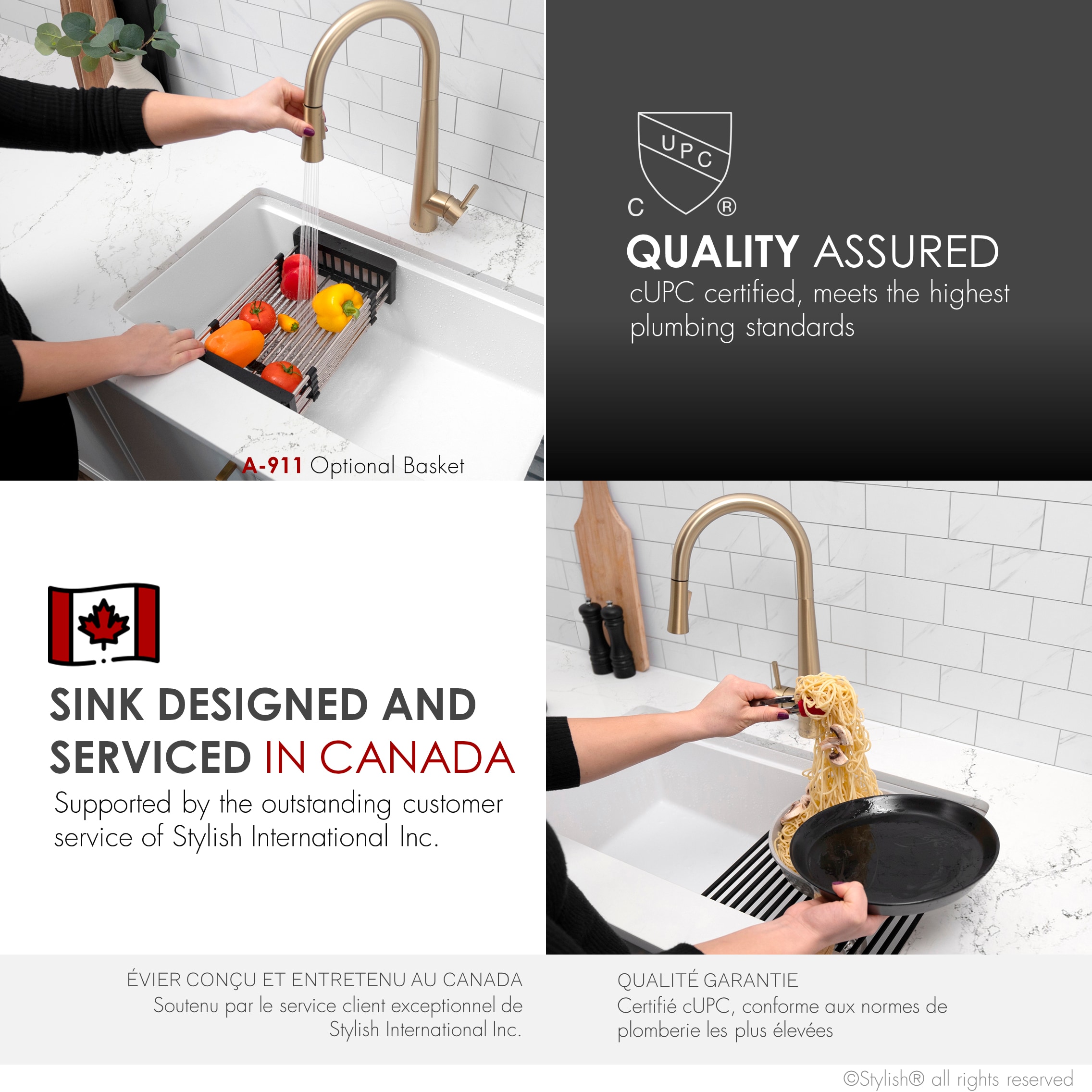 Stylish S-828WH1 Kitchen-Sinks - View #8