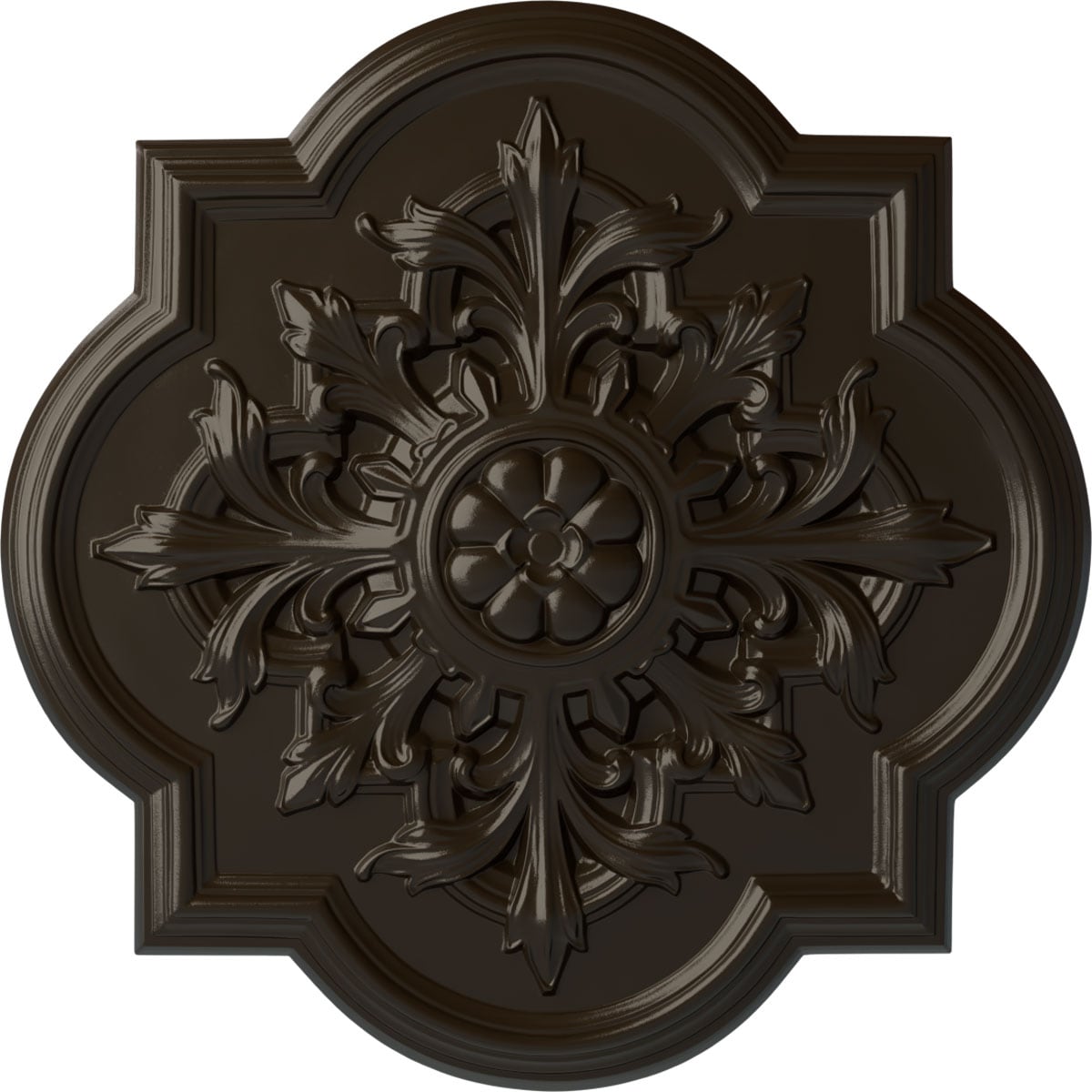 Ekena Millwork CM34BOSHF Bonetti 31.25-in W x 31.25-in L Painted Stone Hearth Polyurethane Whole Ceiling Medallion