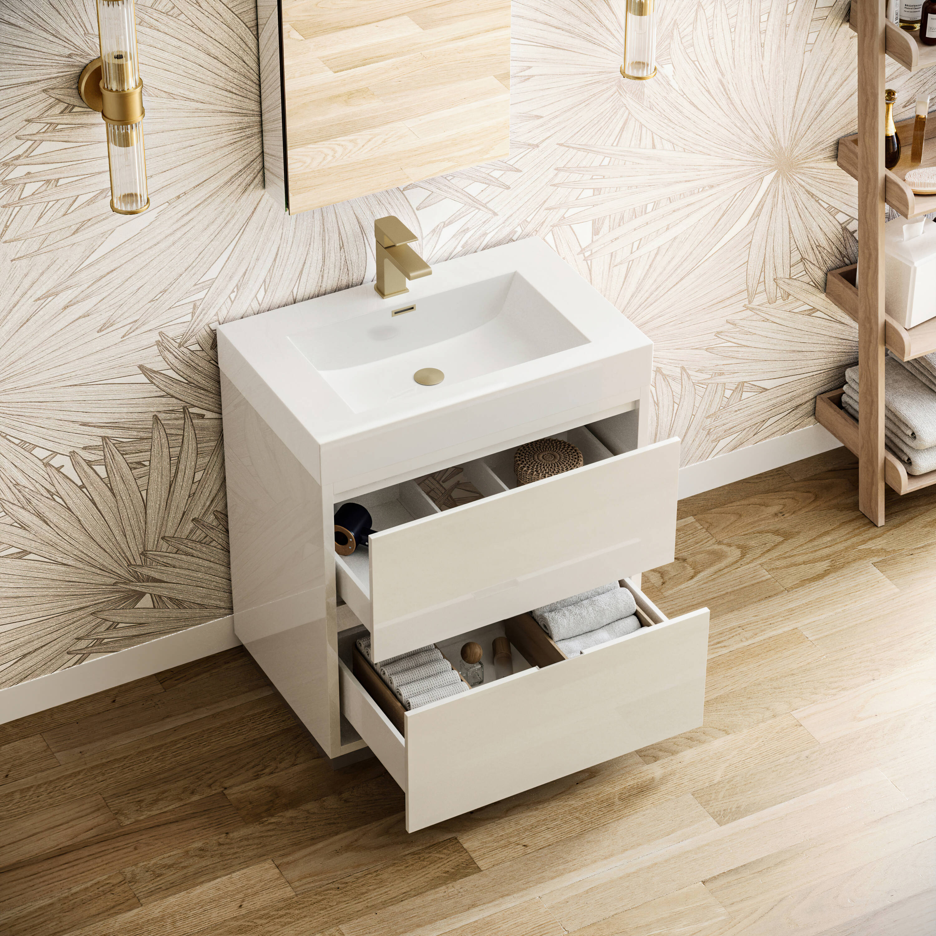 Fresca FVN8430WH Bath-Vanity-Combo - View #3