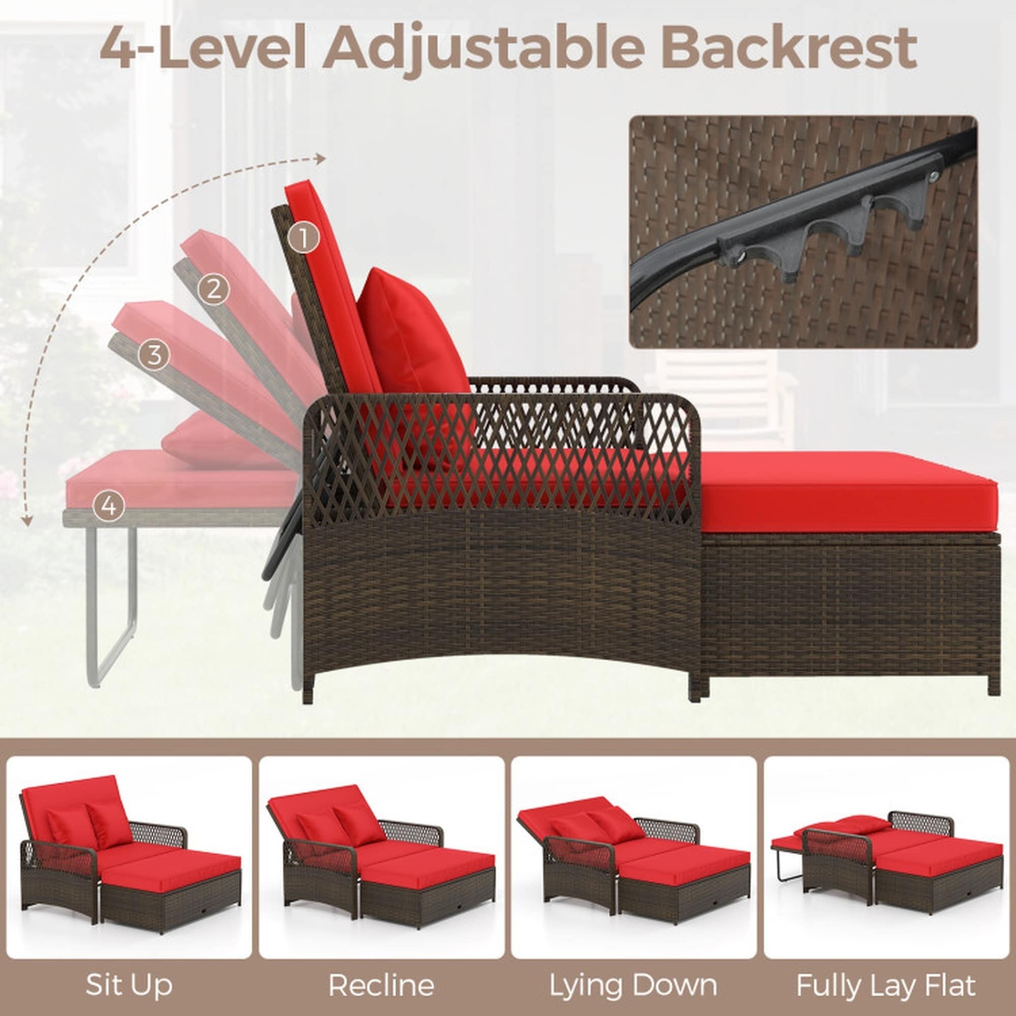 Boyel Living BL-HYA2823RE Patio-Sofas-Daybeds - View #4