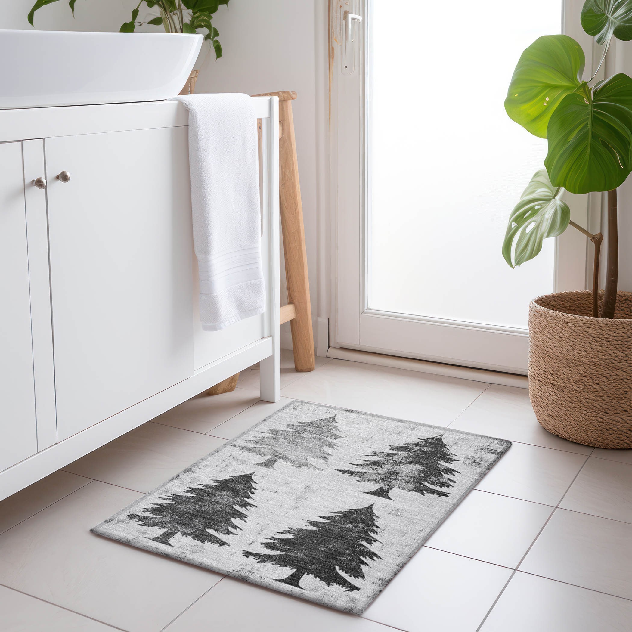 Addison Rugs ACN1811GY20X30 Chantille ACN1811GY 1 x 2 (ft) Loomed Polyester Gray Rectangular Indoor/Outdoor Machine washable Area rug