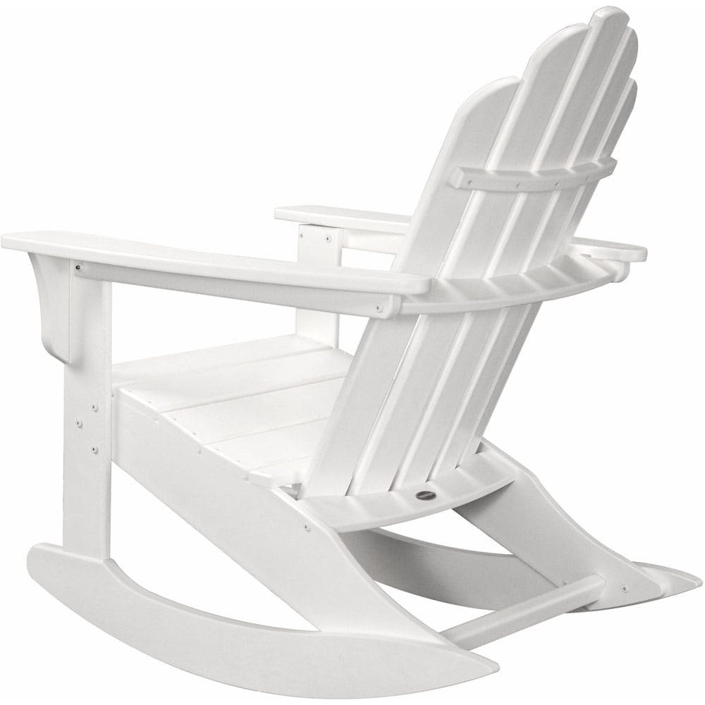 White 3-Piece All-Weather Rocking Adirondack Patio Set