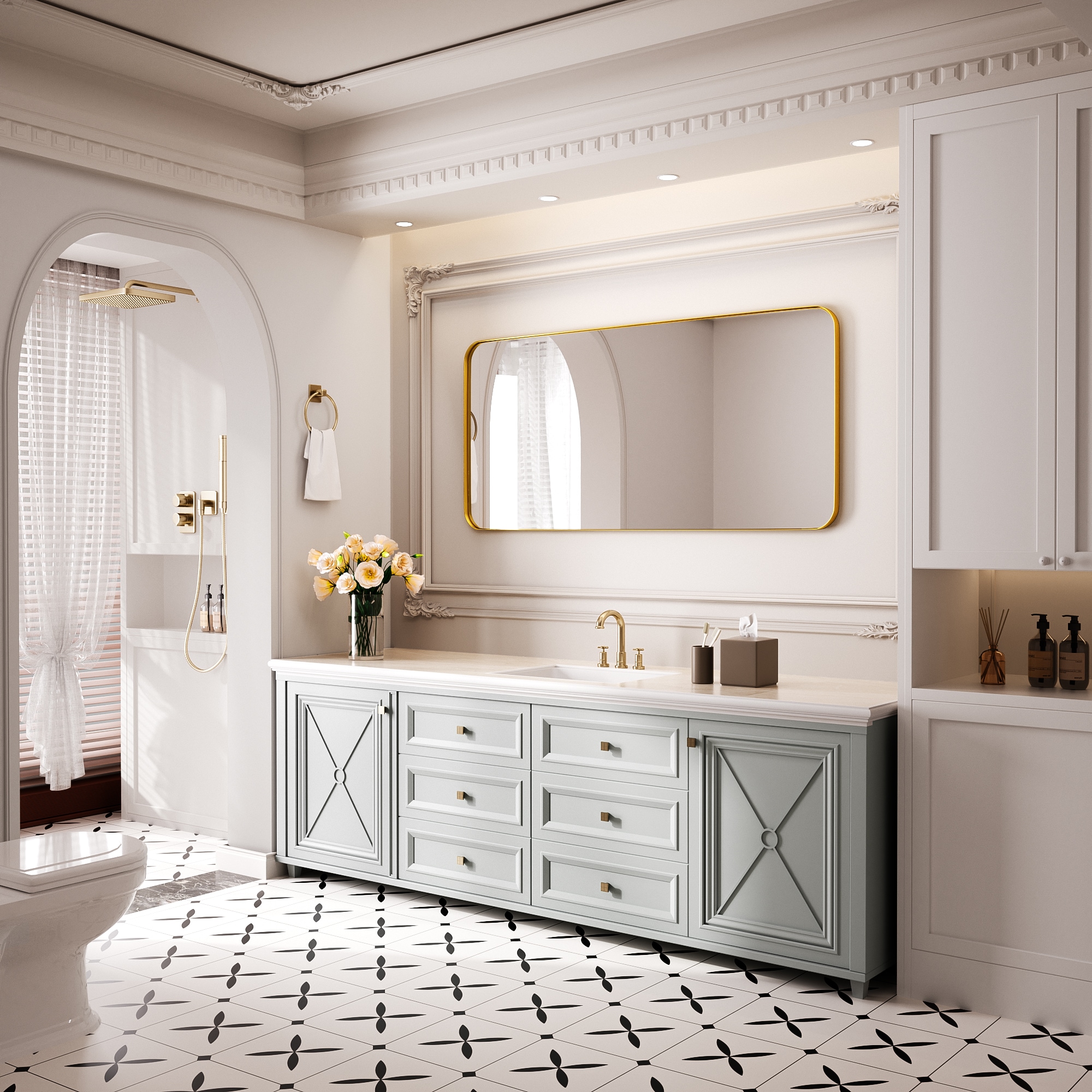 FurniFusion SF-Y-6028-G Decor-Mirrors - View #5