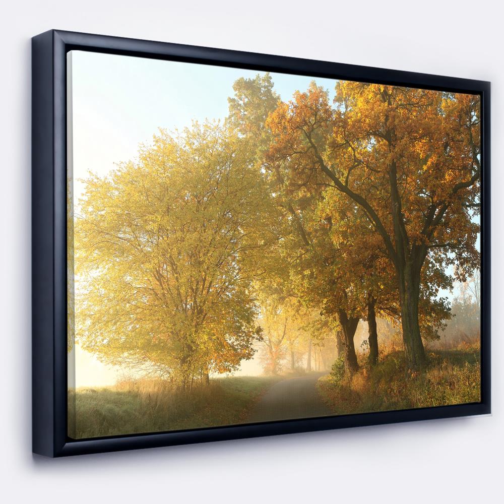 Designart FL9682-34-18-FLB Wood Floater Frame 18-in H x 34-in W Landscape Print on Canvas