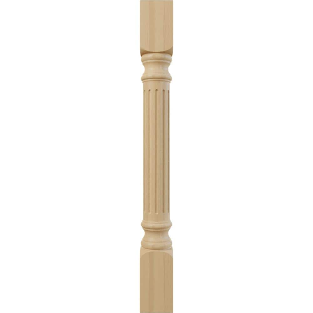 Ekena Millwork Richmond Fluted Cabinet Column 3.75-in x 2.96-ft ...