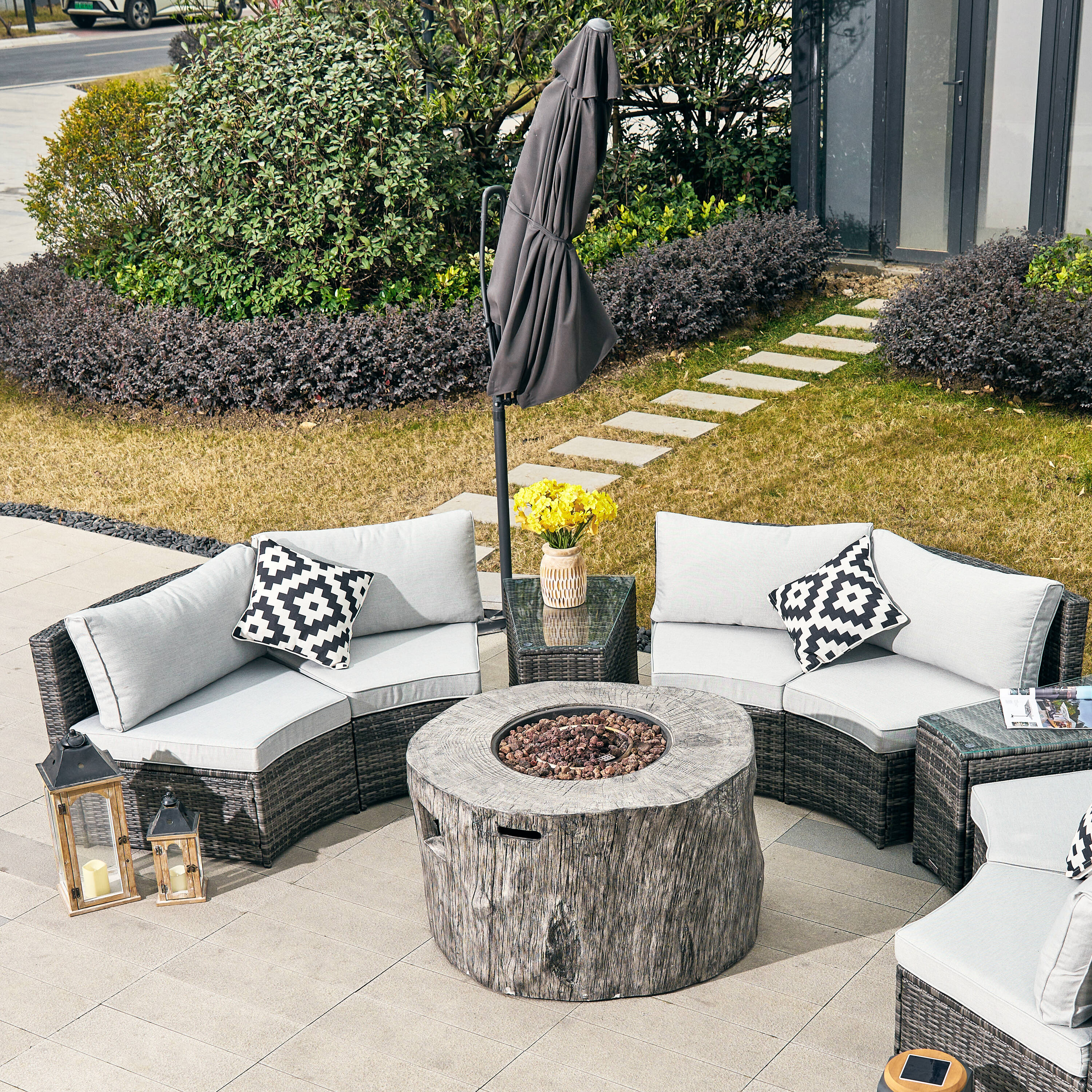 Direct Wicker DWS-1205B6S2T&2181G Patio-Conversation-Sets - View #5