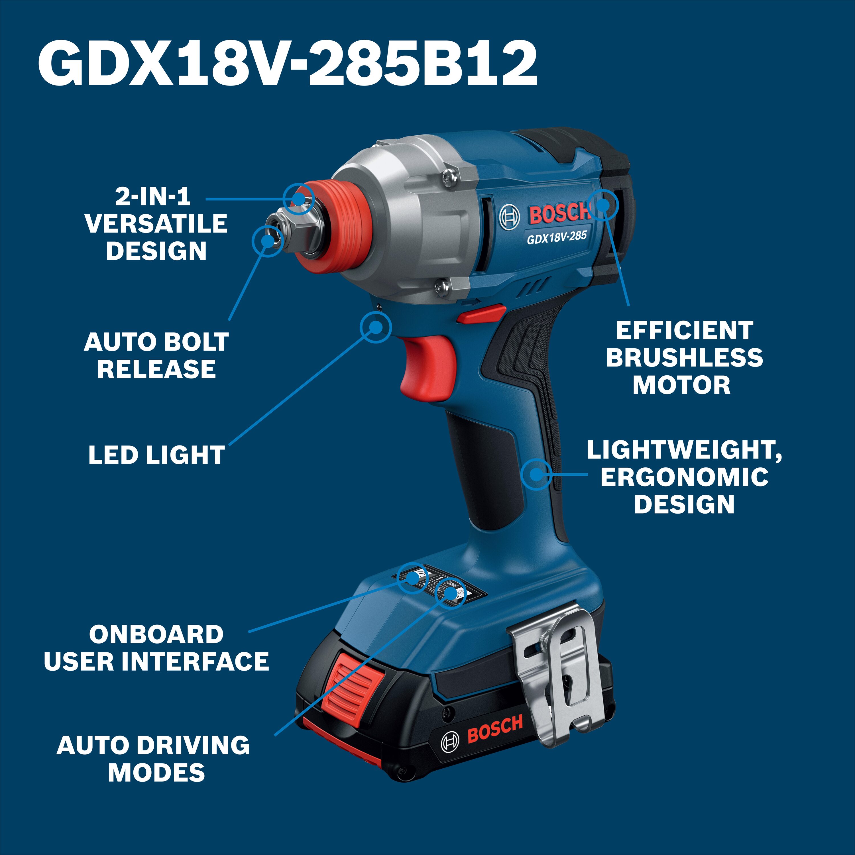 Bosch GDX18V-285B12 Cordless-Impact-Wrenches - View #2