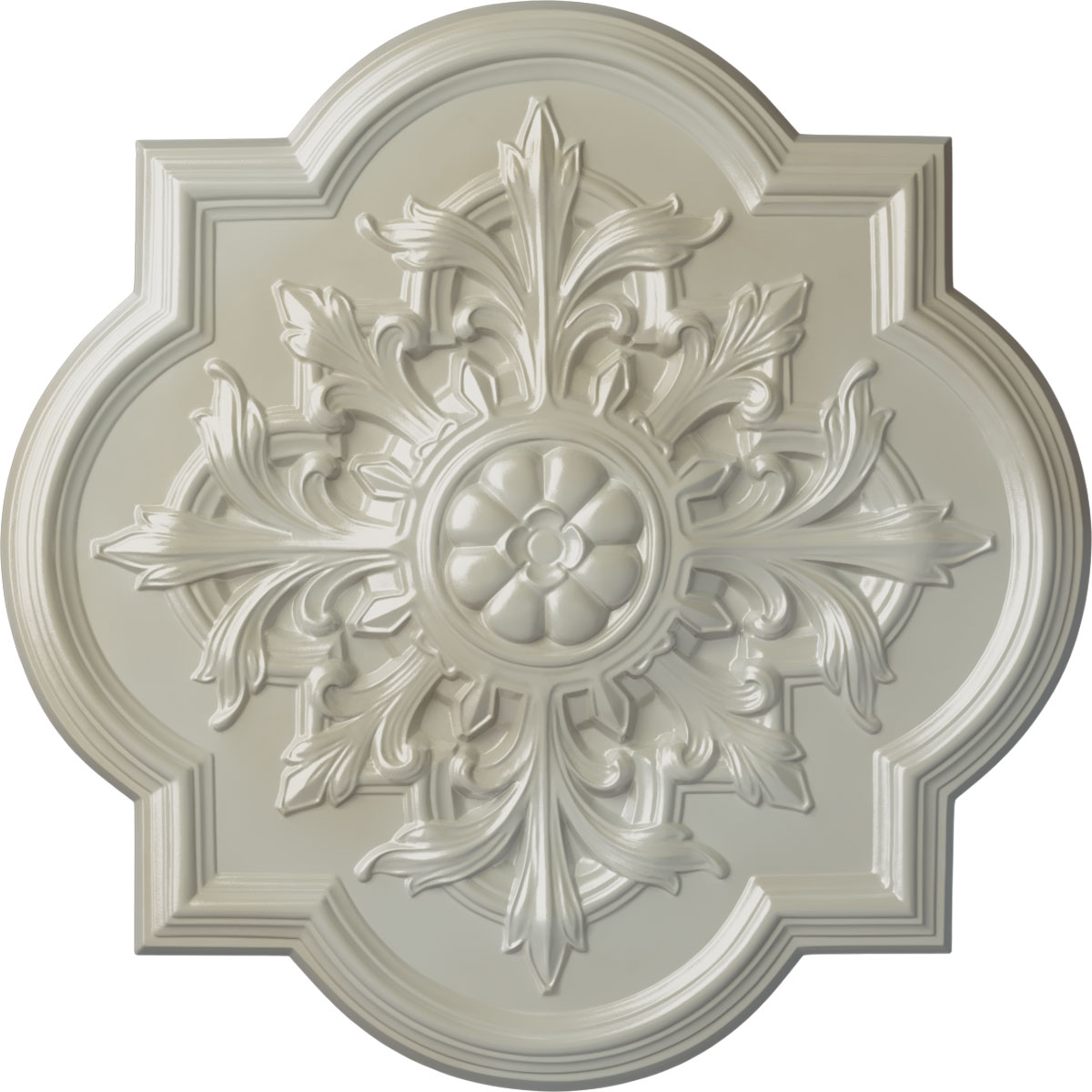 Ekena Millwork CM34BOFBS Bonetti 31.25-in W x 31.25-in L Painted Flash Blue Polyurethane Whole Ceiling Medallion