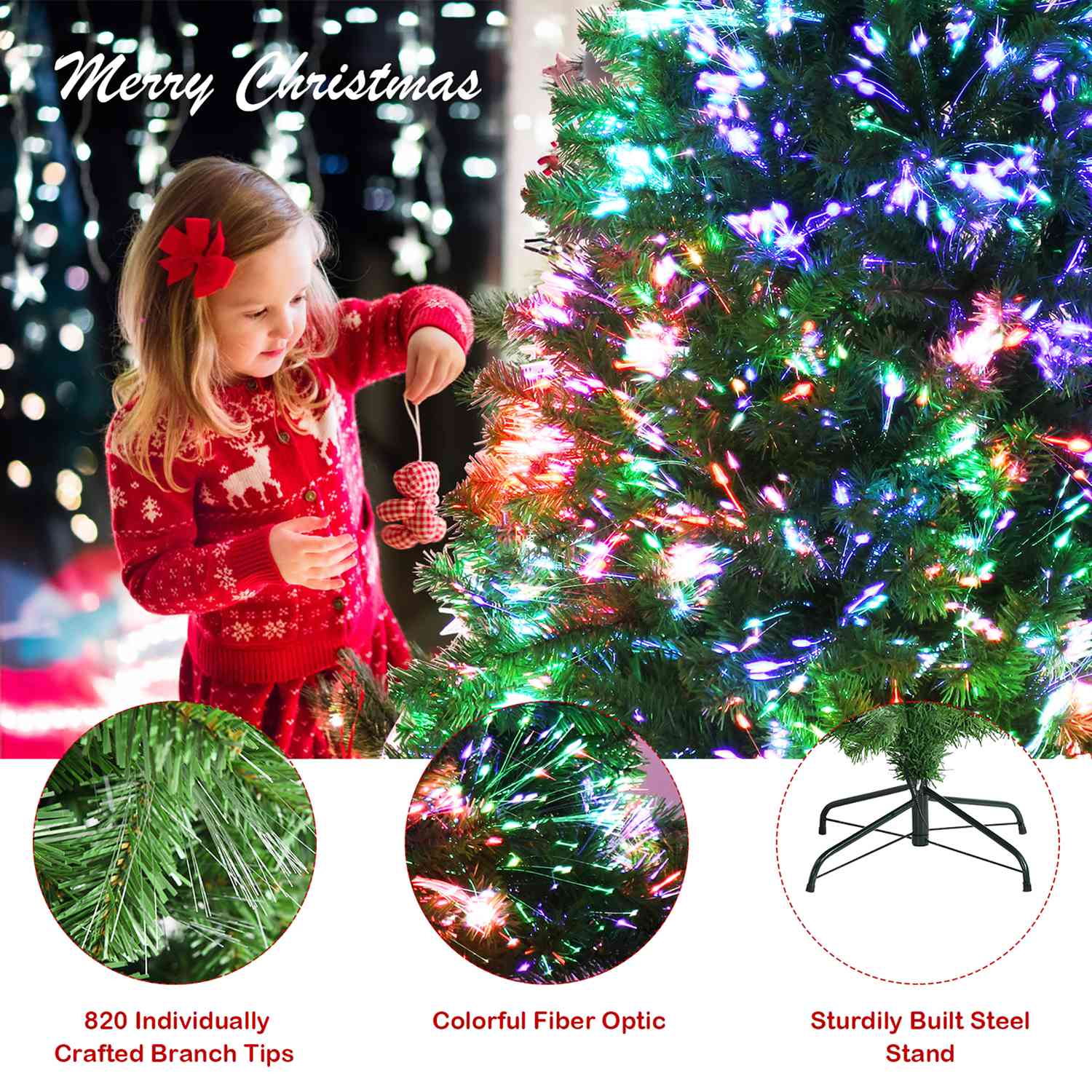 Costway CSHY000455 Artificial-Christmas-Trees - View #8