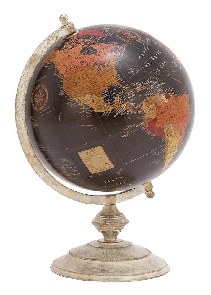 Grayson Lane 28368 Black Metal Rustic Decorative globe