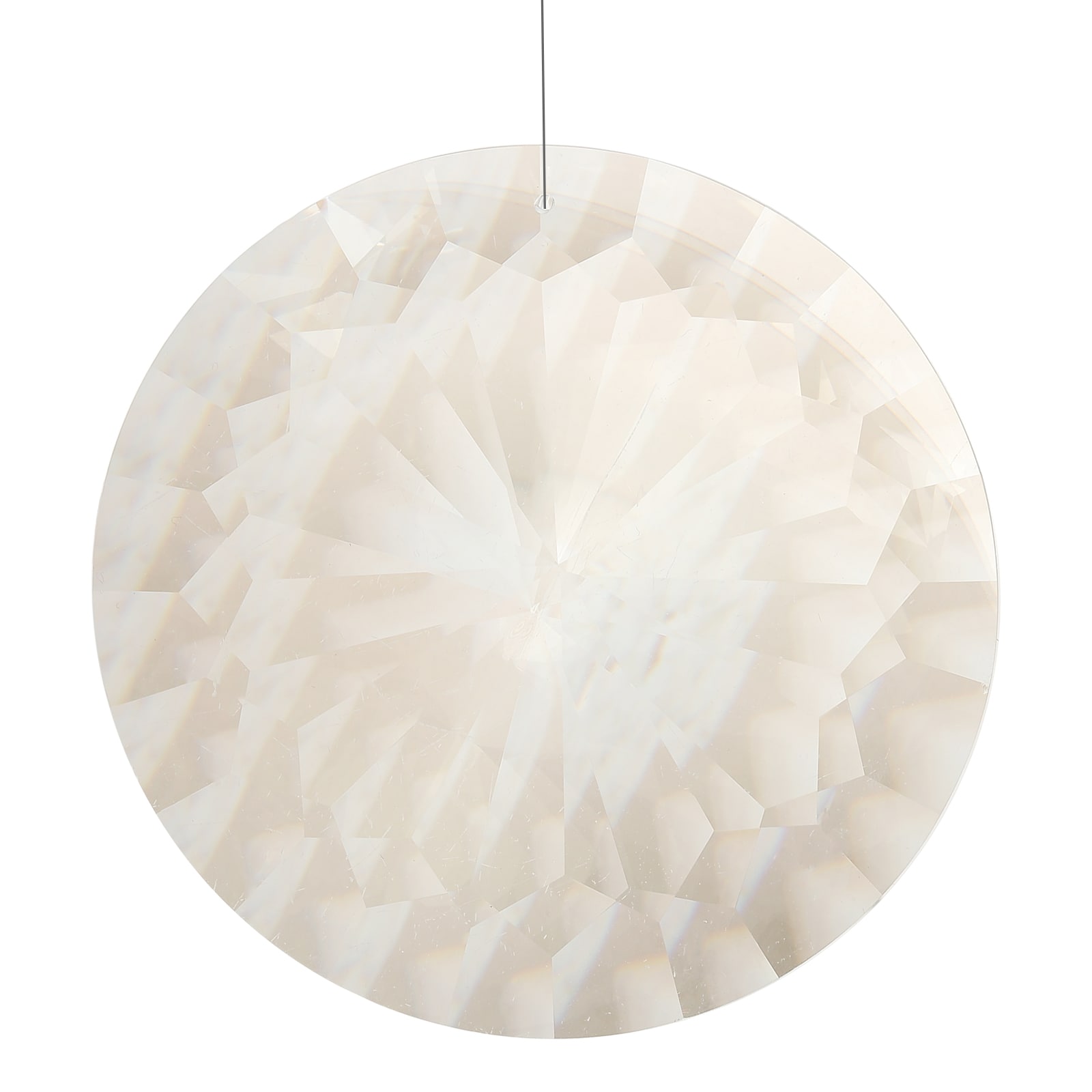 PATIKIL - 100mm Suncatcher Ornament Round Bauhinia Hanging Faceted Crystals Prisms Pendant Glass ...