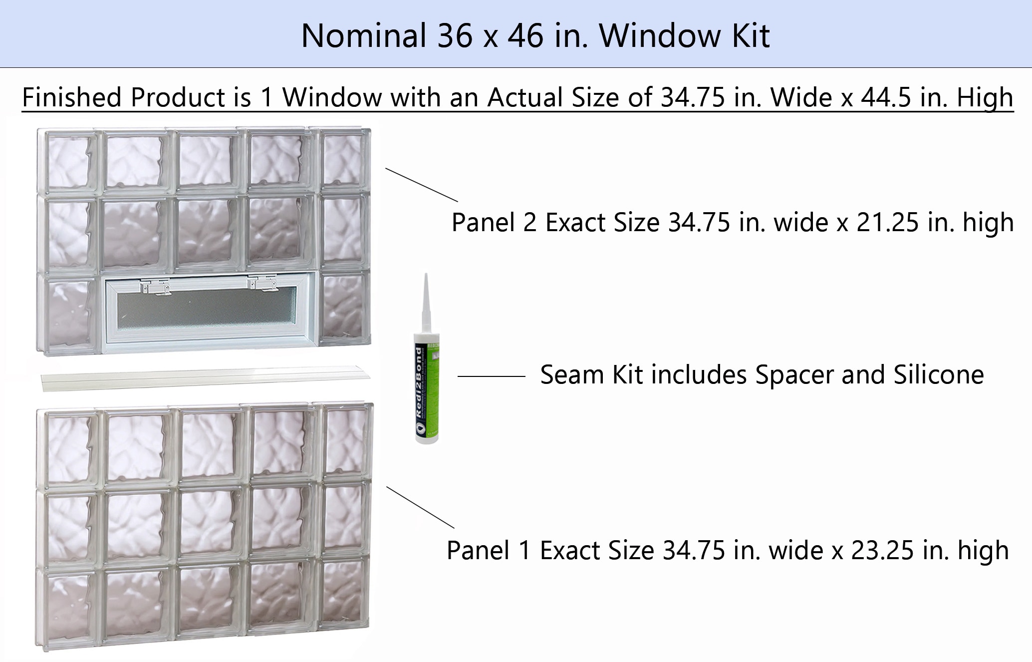 REDI2SET V3646DC Glass-Block-Windows - View #2