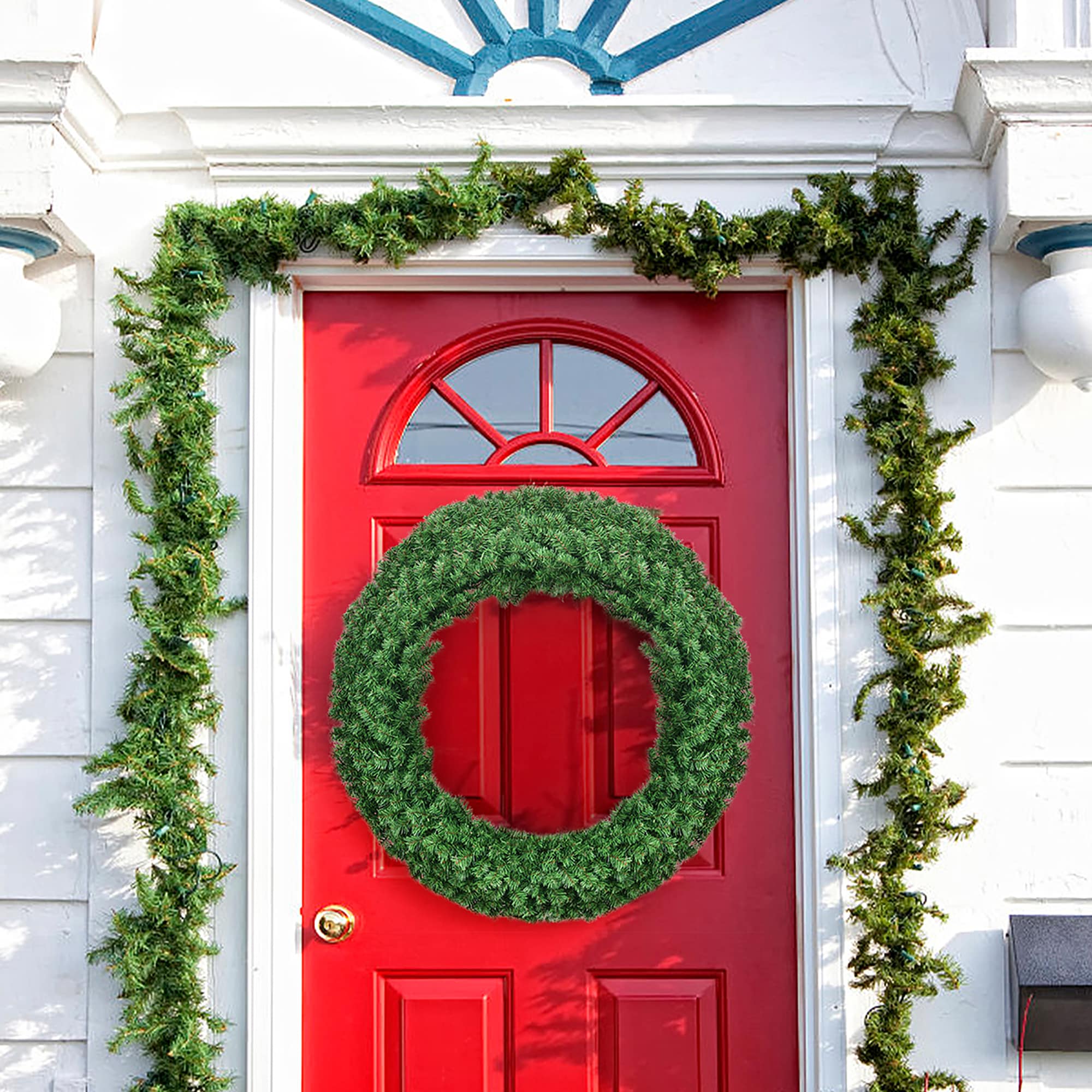 Costway CM22821 Artificial-Christmas-Wreaths - View #6