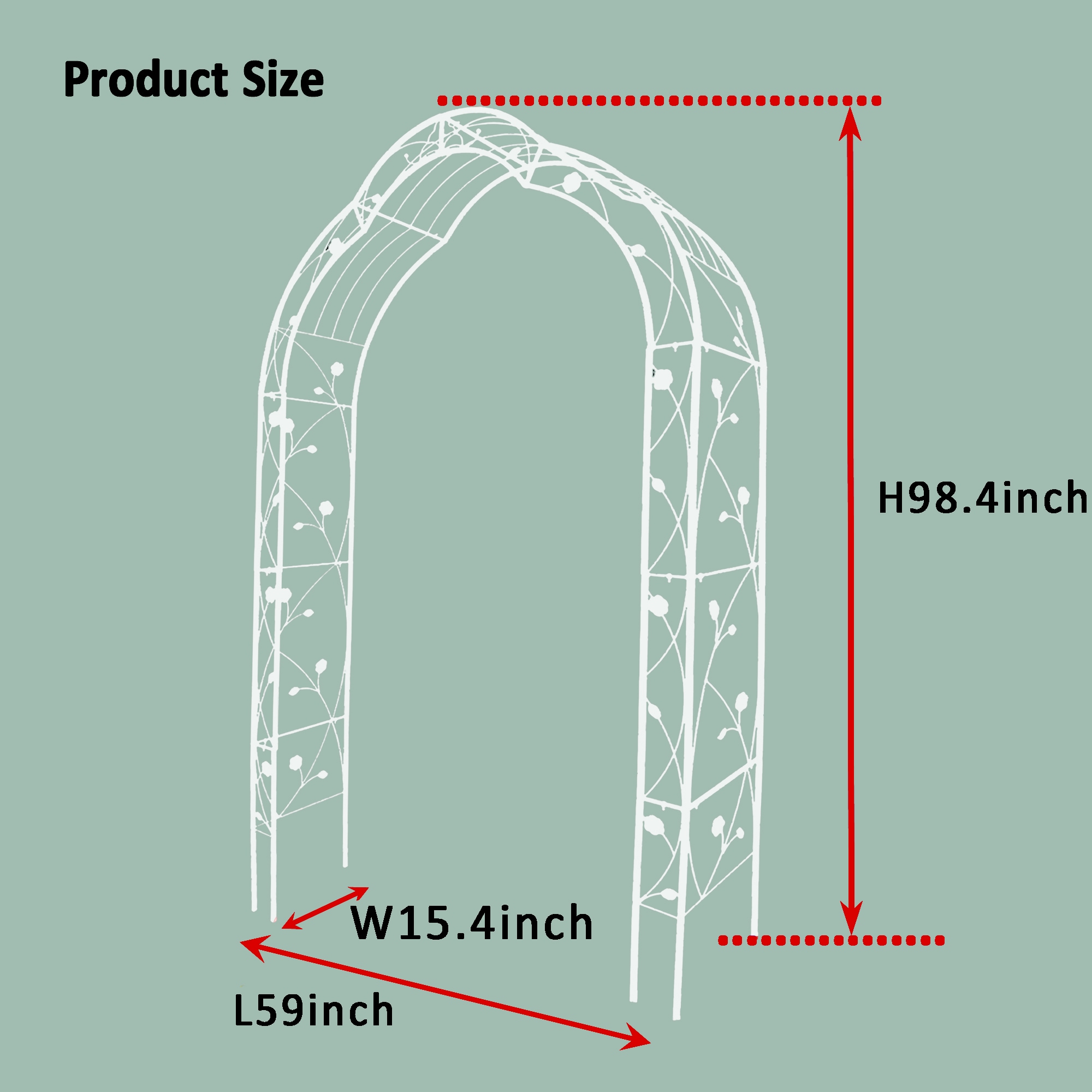 Kahomvis GDLIFE-QPT2-140 Garden-Trellis - View #3