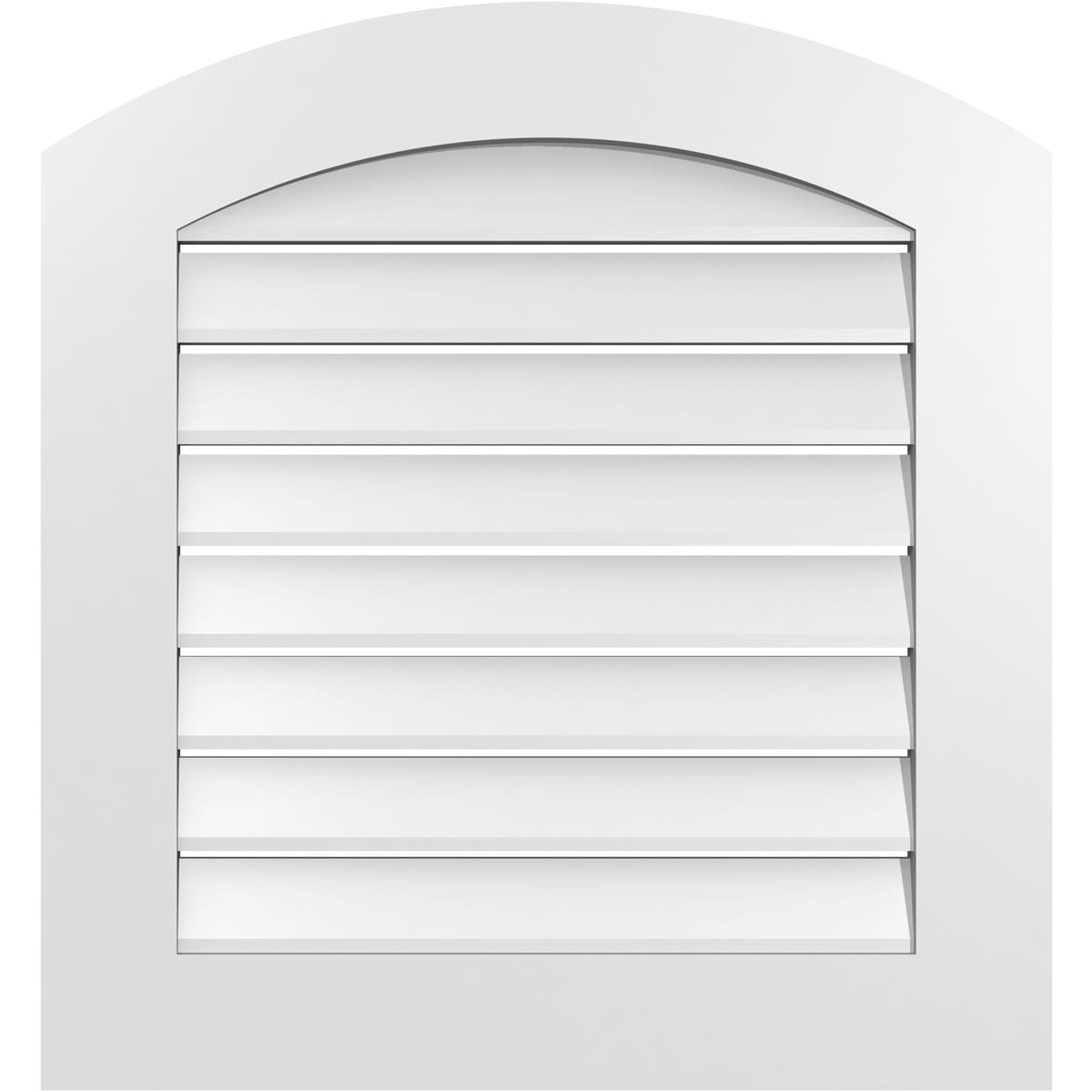 Ekena Millwork GVPAR26X2801SF 26-Inches x 28-Inches Off-white Round top PVC Gable Louver Vent