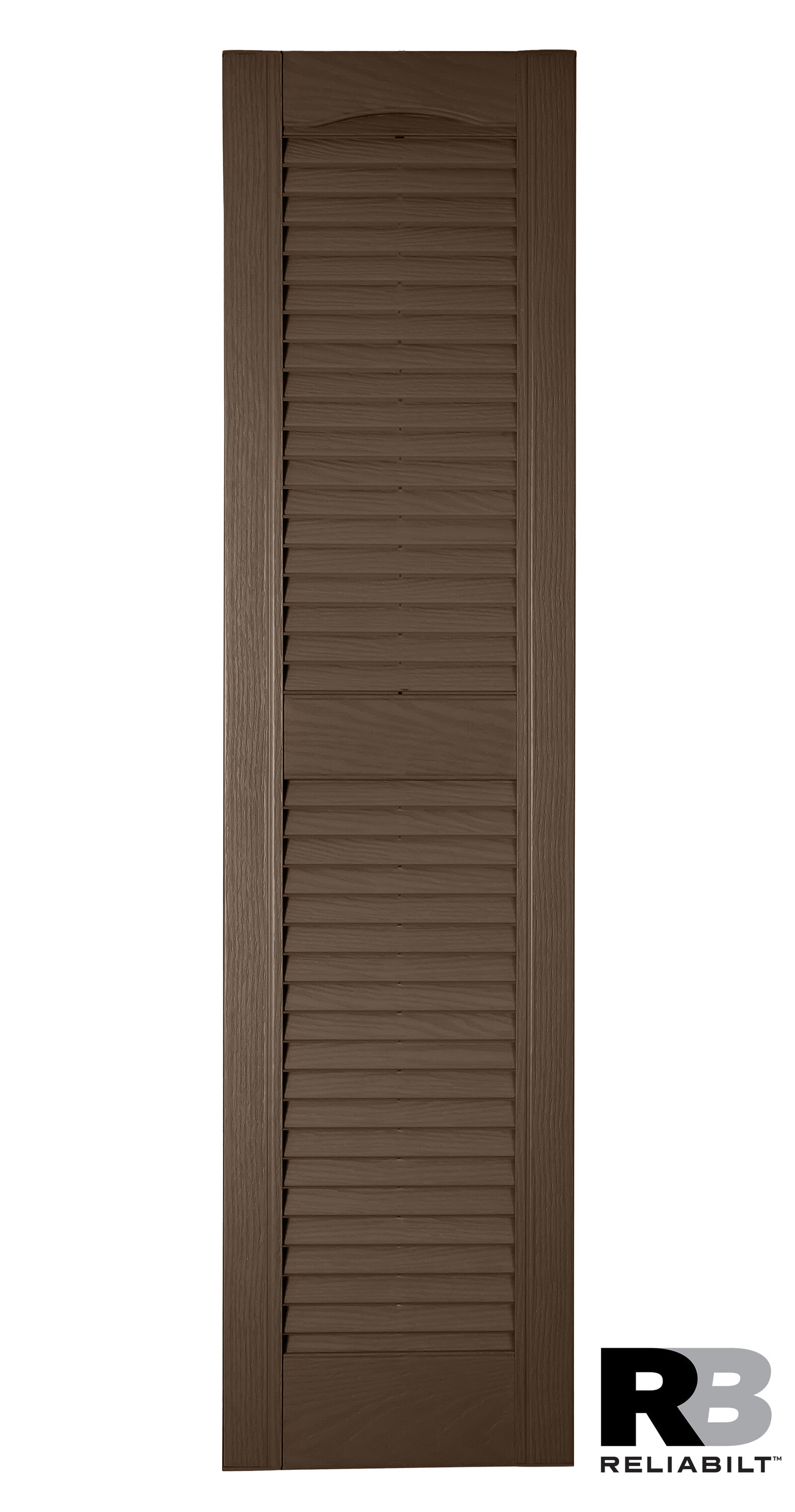 RELIABILT LVRCT1274018 12-in W x 74-in H Bronze Louvered Polypropylene Exterior Shutters ( 2 -Pack )