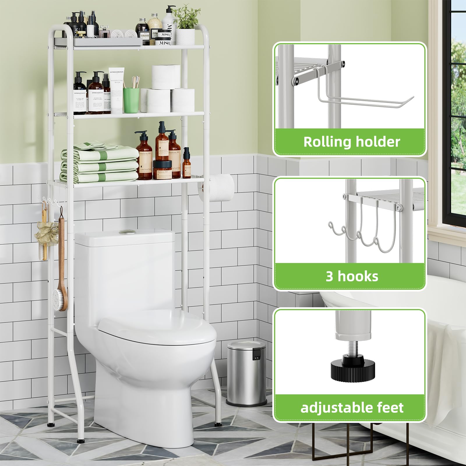 Misopily LMS1224B07 Bathroom-Shelves - View #6