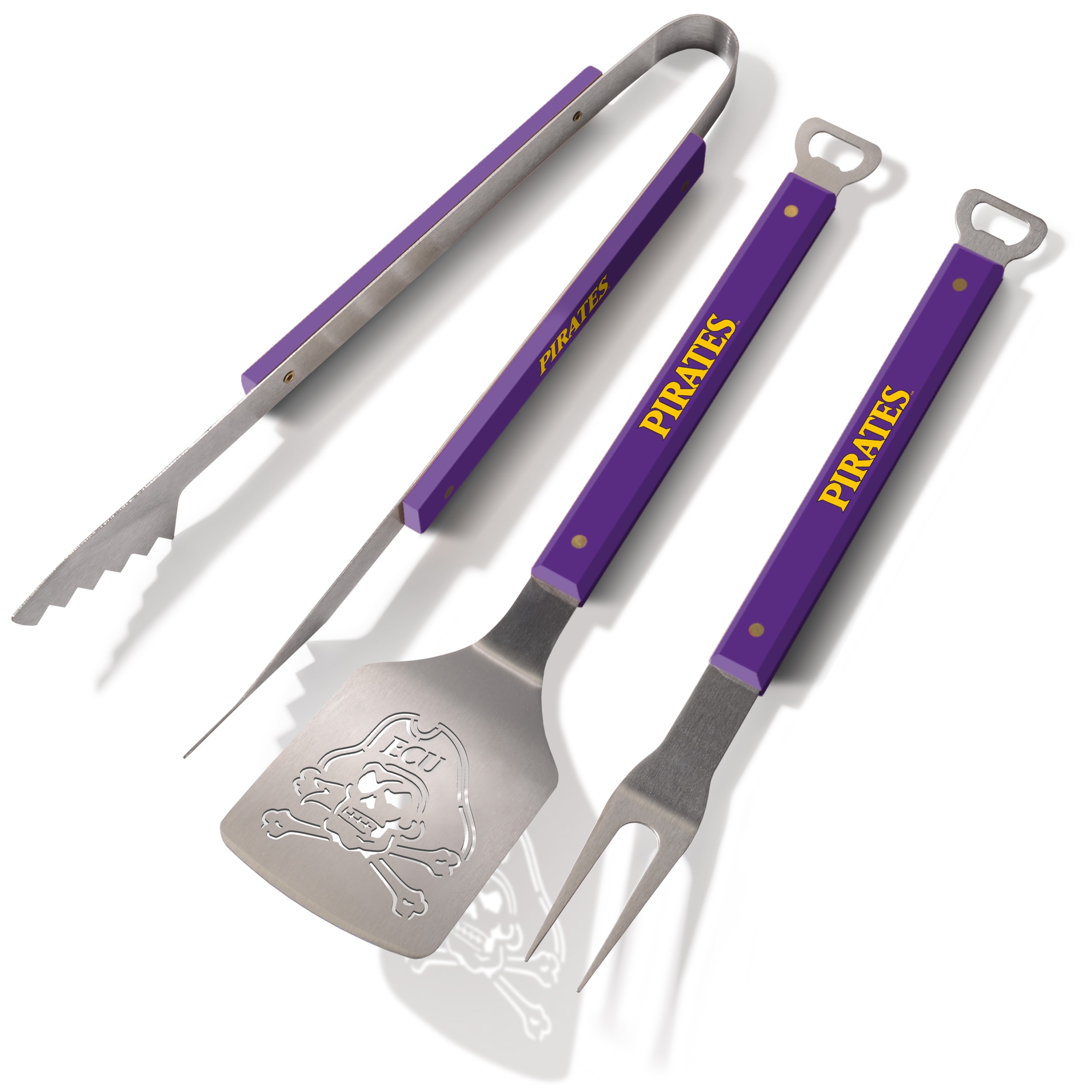 Sportula 5020834 East Carolina Pirates Spirit Series 3-Piece BBQ Set 3 -Piece Stainless steel Tool set