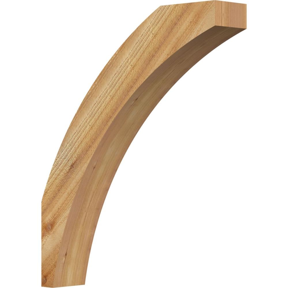 Ekena Millwork BRC04X20X24THR00RWR 4-in x 20-in x 24-in Western Red Cedar Unfinished Wood Thorton Rough Sawn Knee Brace
