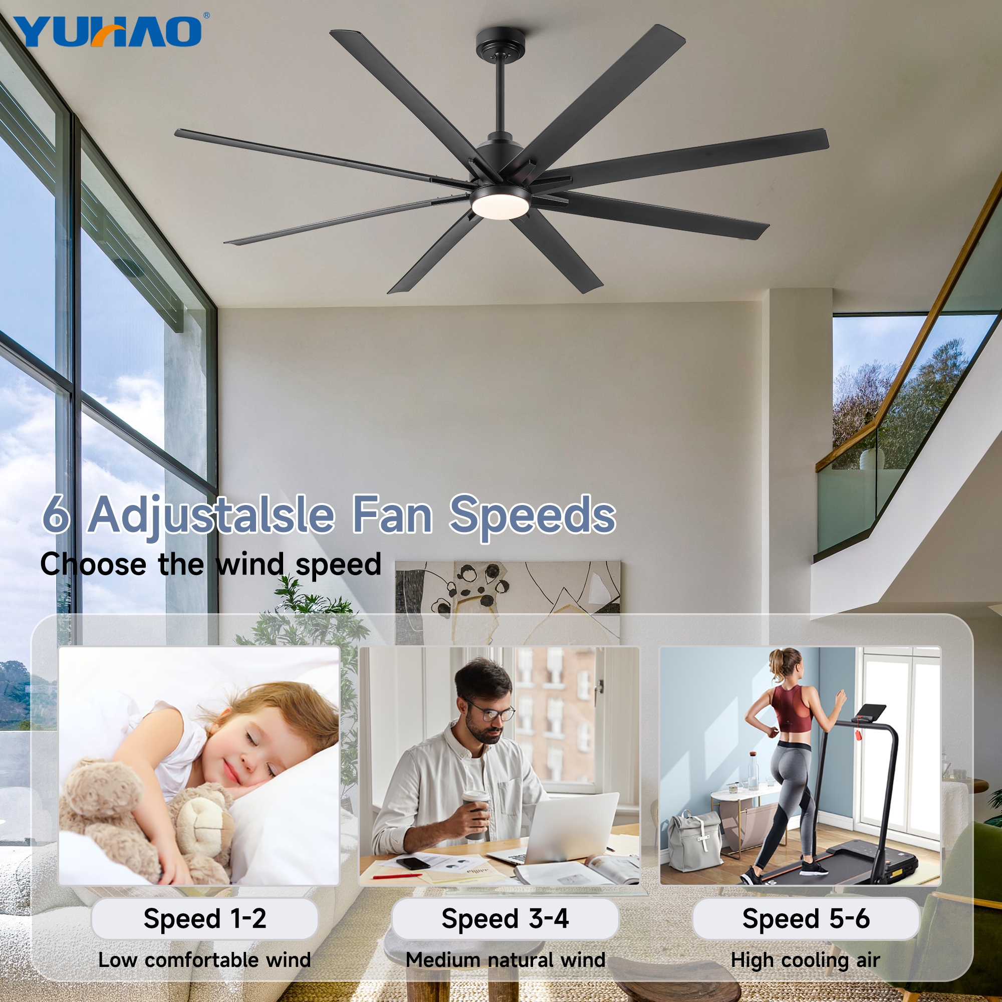 YUHAO LSDC1109BK72 Ceiling-Fans - View #15
